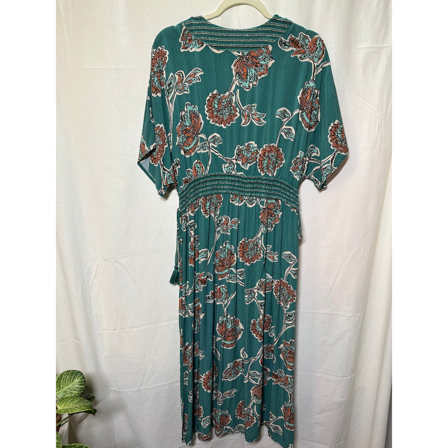 Knox Rose Green Floral Maxi Dress - Size Small