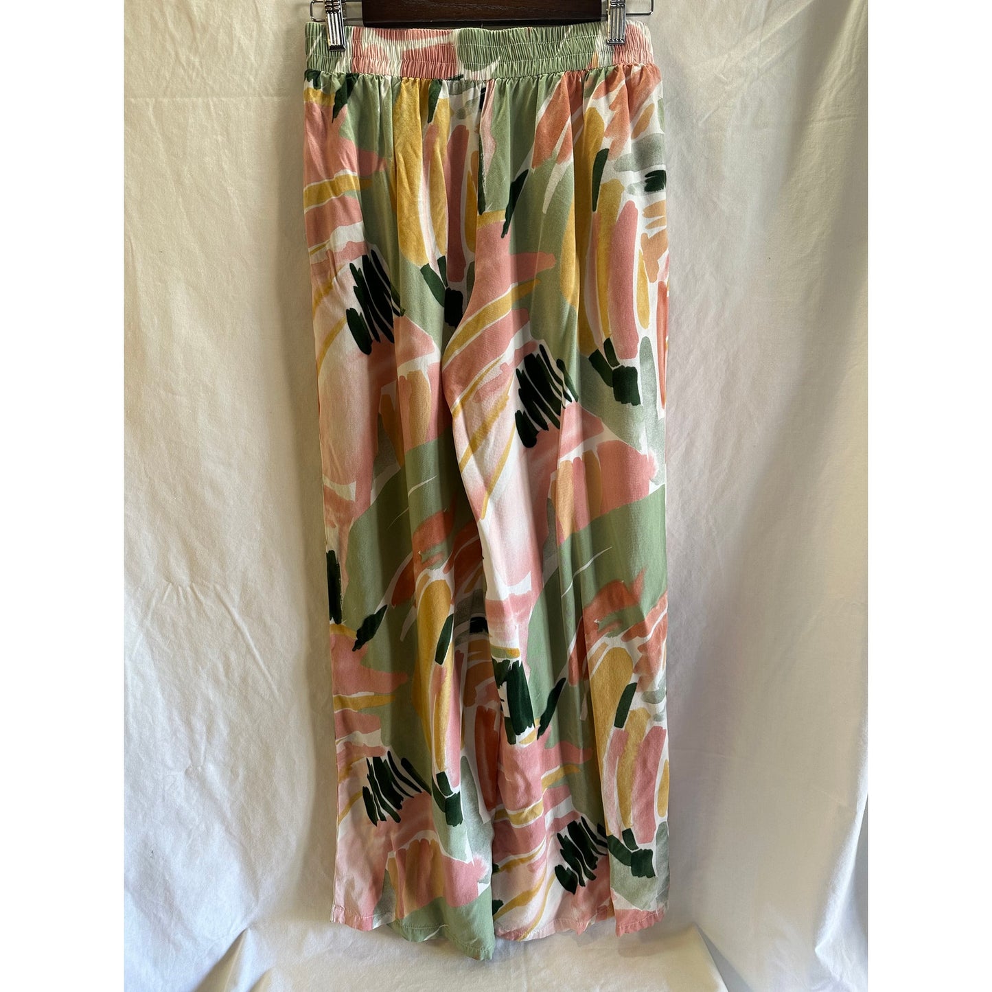 Milk & Honey Watercolor Wide-Leg Pants - Size 3