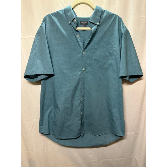 Van Heusen Flex Short-Sleeve Button-Up Shirt - Size Large (16-16.5)