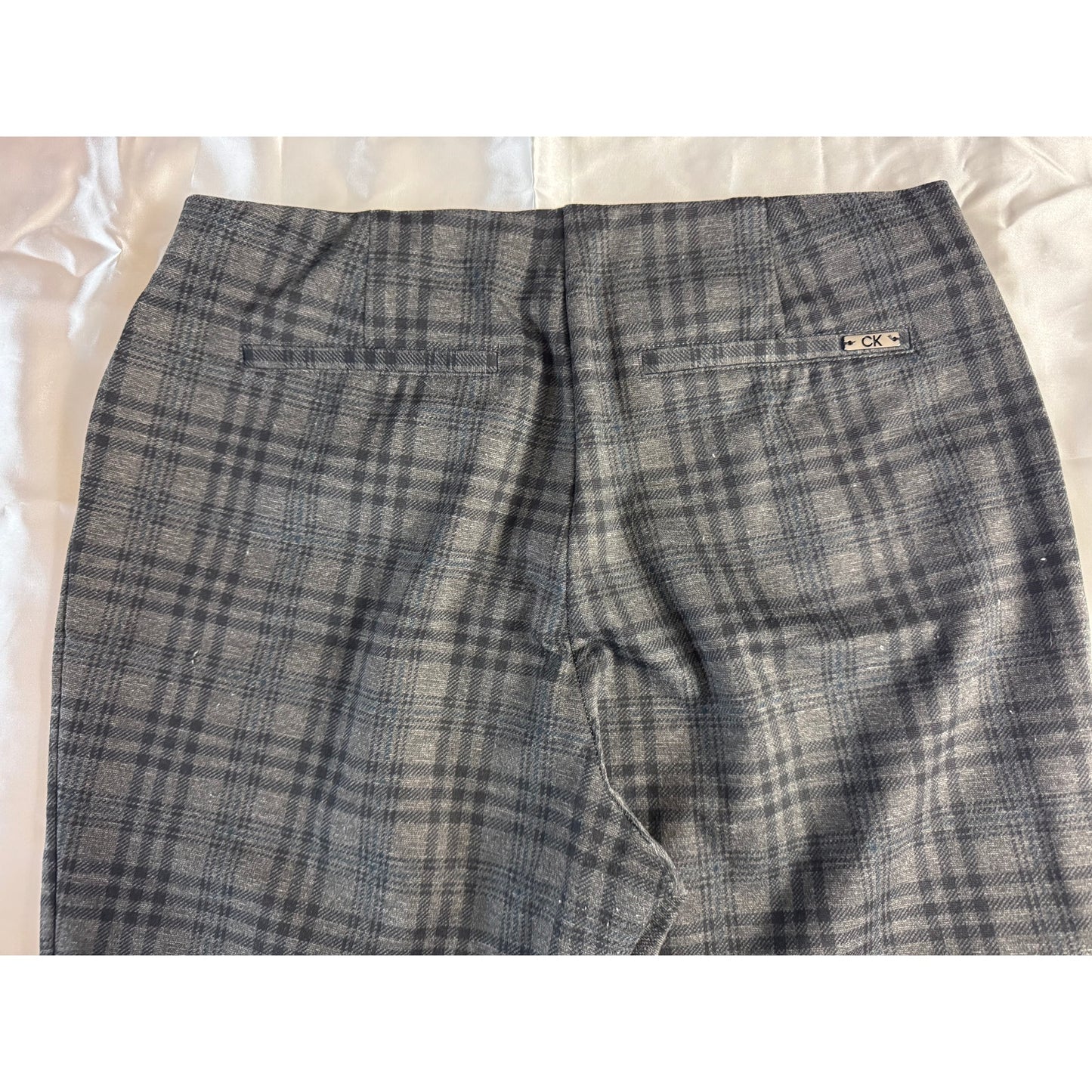 Calvin Klein Plaid Riding-Style Pants - Edgy Preppy Chic