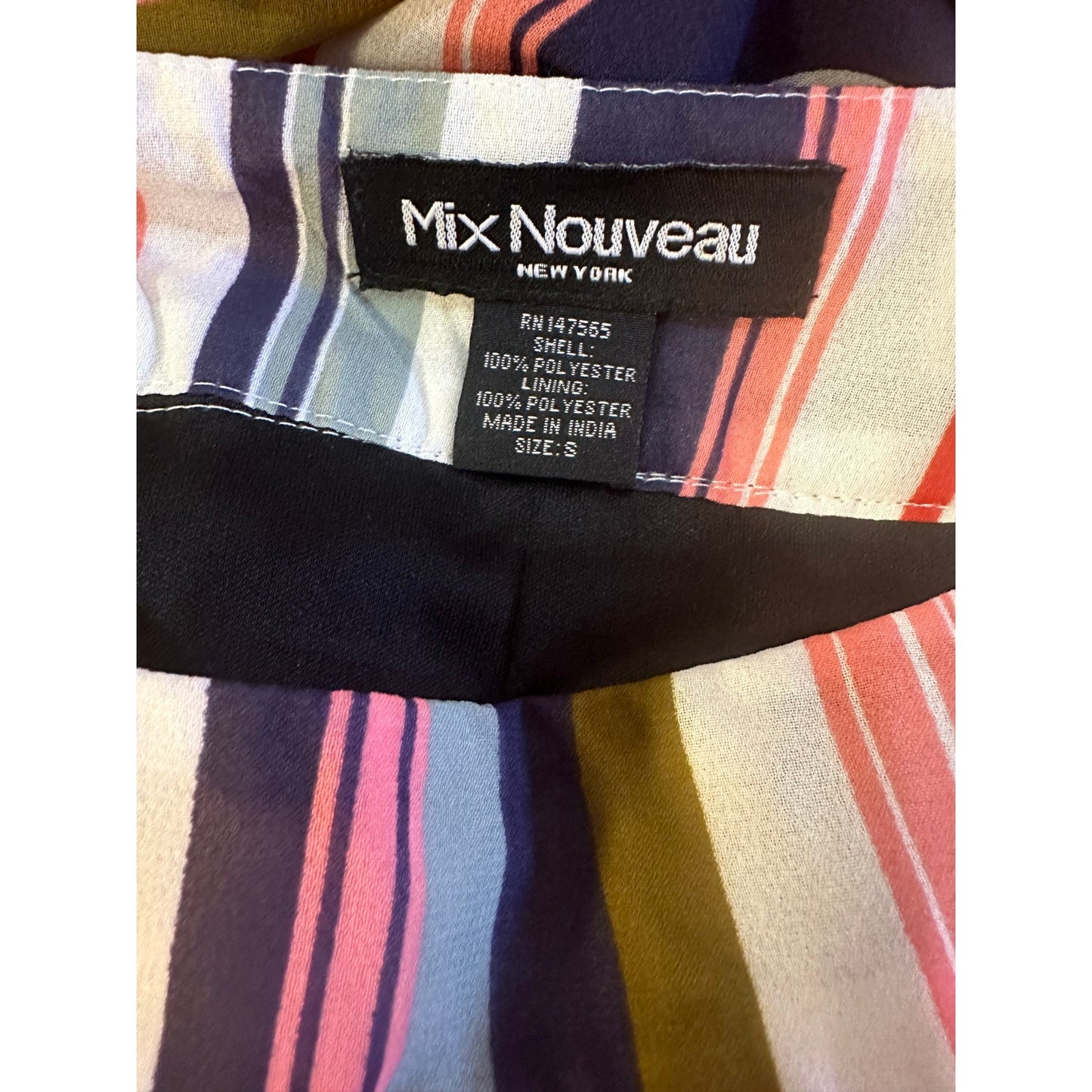 Mix Nouveau Chevron Stripe Pleated Skirt - Size Small