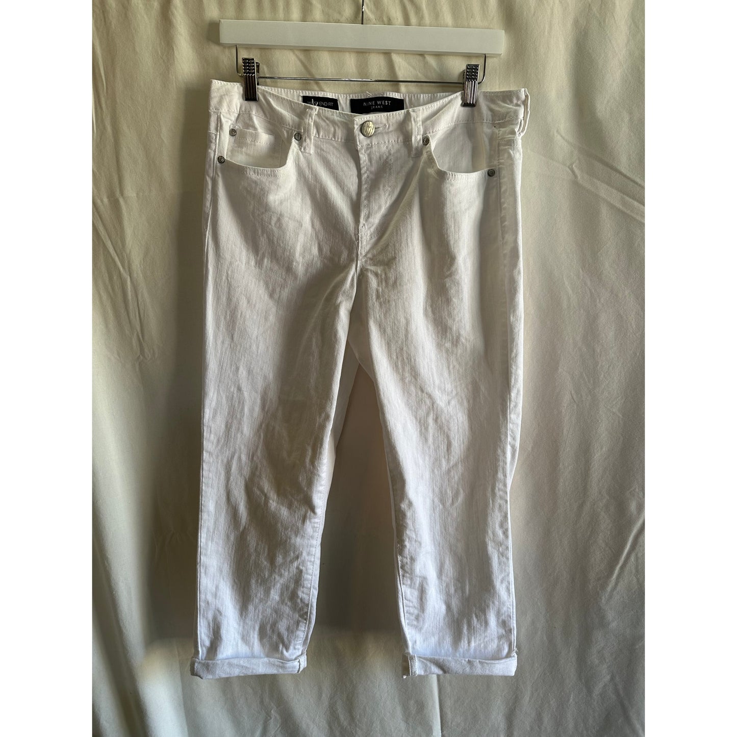 Nine West White Cropped Jeans - Size 8