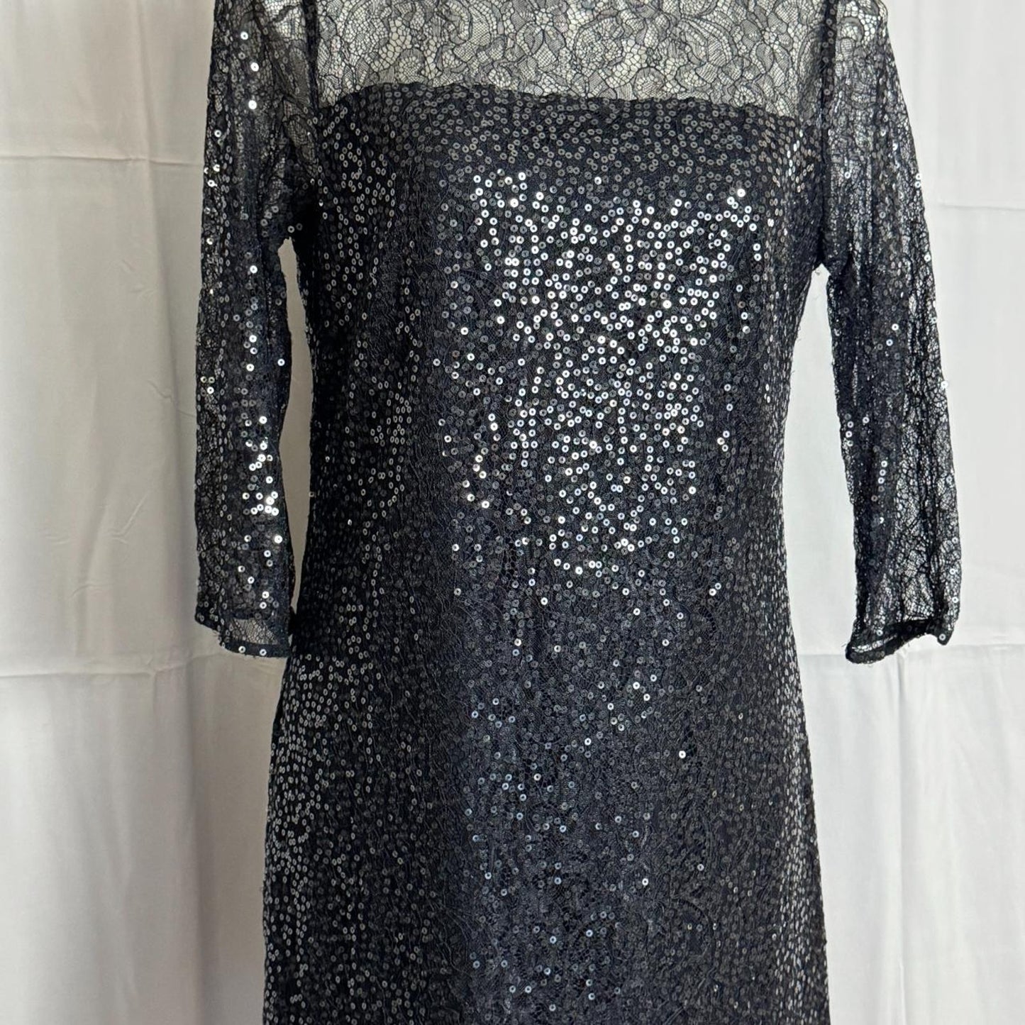 Stunning Ann Taylor Sequined Dark Blue Cocktail Dress