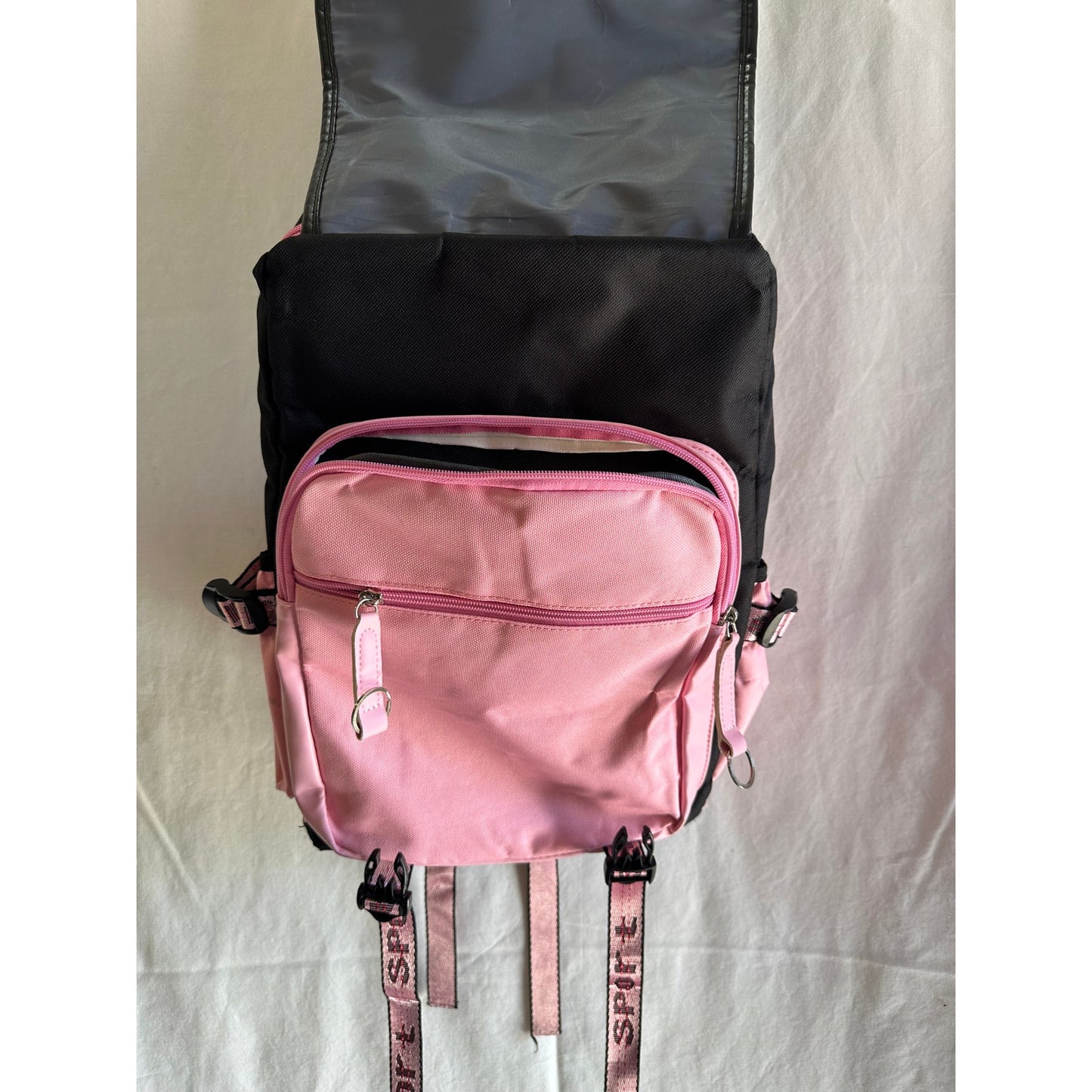 Pink and Black Sport Backpack