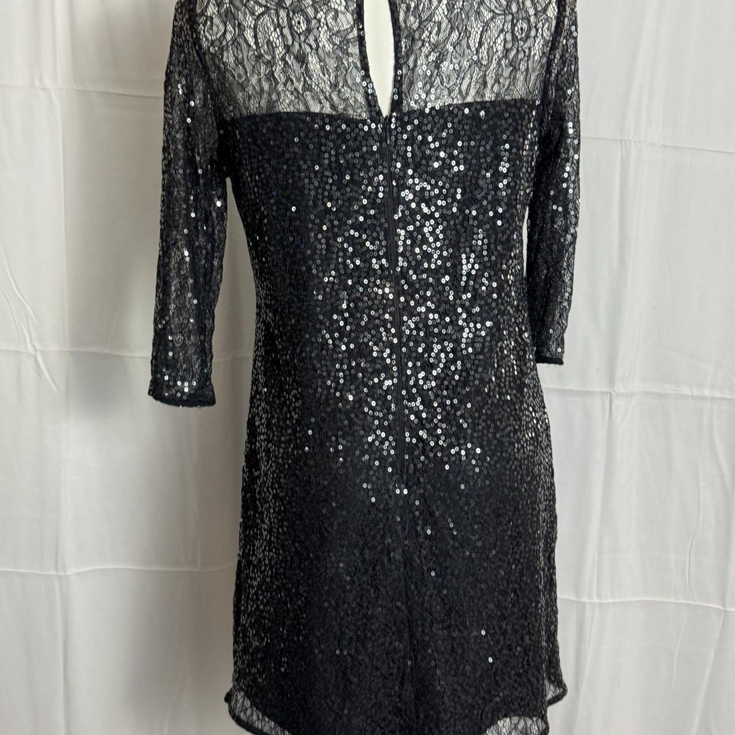 Stunning Ann Taylor Sequined Dark Blue Cocktail Dress