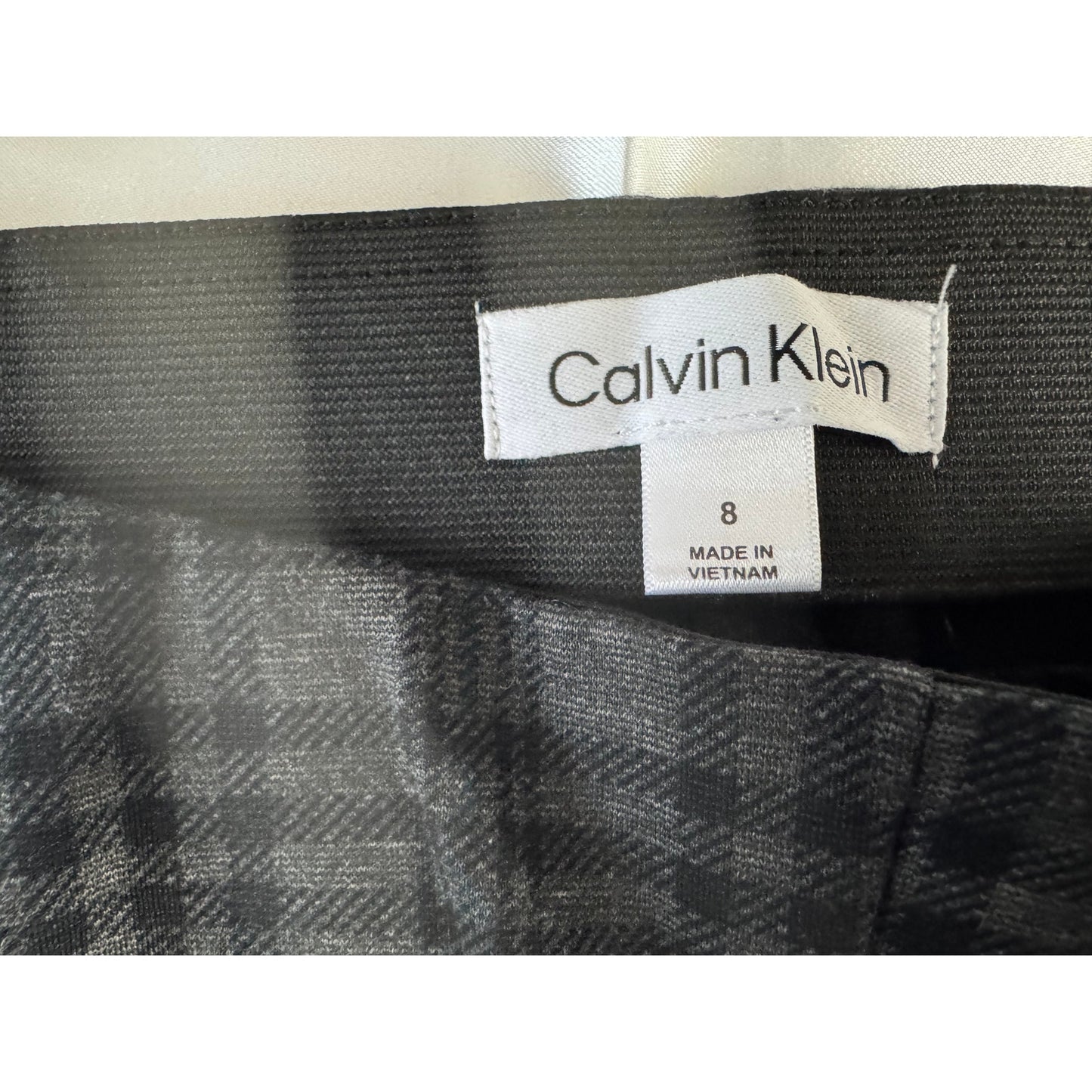 Calvin Klein Plaid Riding-Style Pants - Edgy Preppy Chic