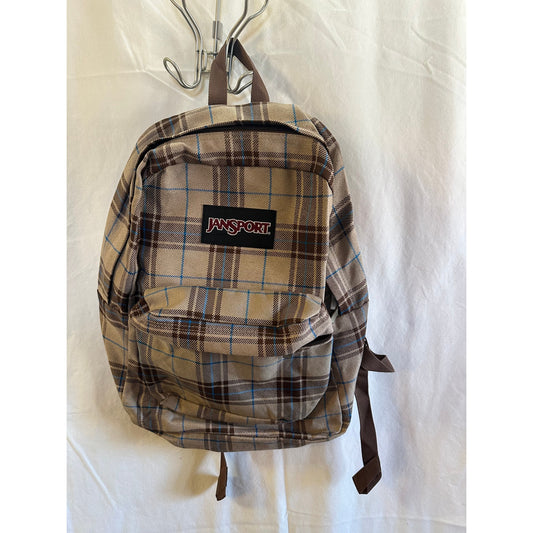 Jansport Originals Brown Plaid Backpack