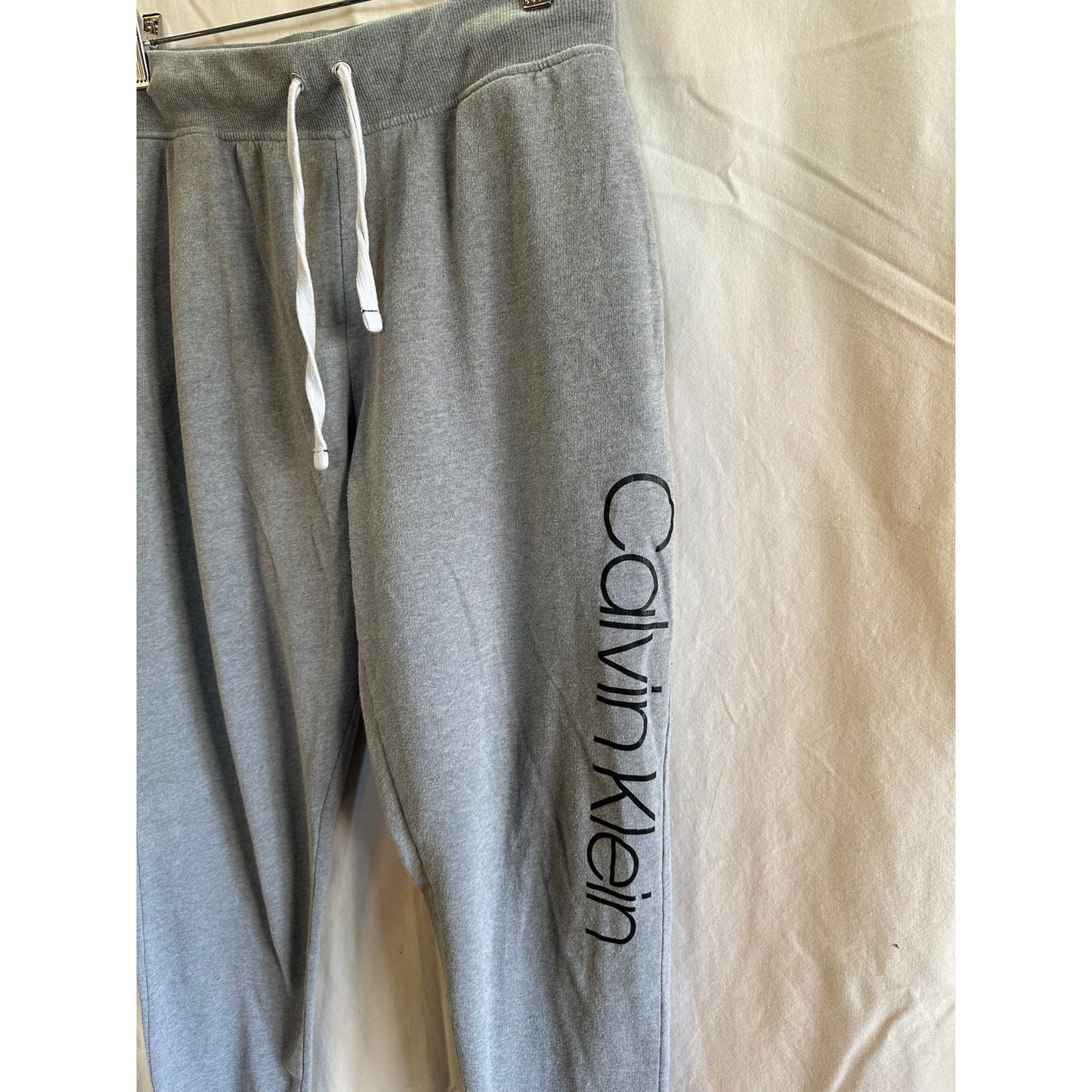 Calvin Klein Gray Logo Sweatpants - Size Medium