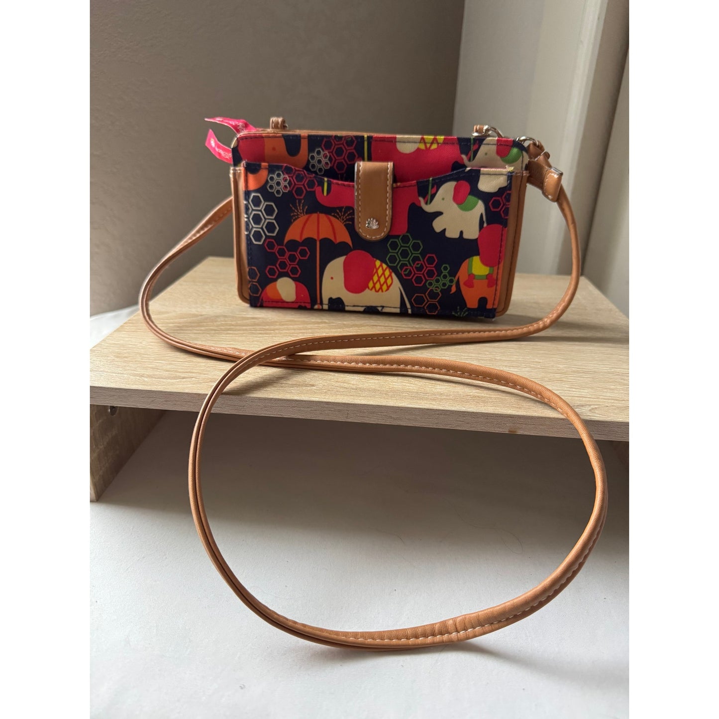 Lily Bloom Elephant Print Crossbody - Whimsical Charm