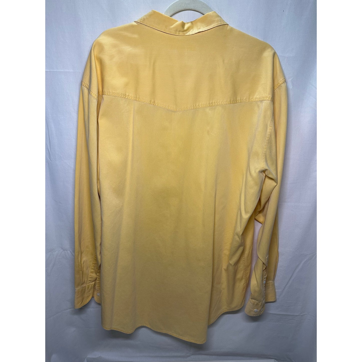 Vintage Banana Republic Yellow Button-Up Shirt - Early 1990s - Size Large