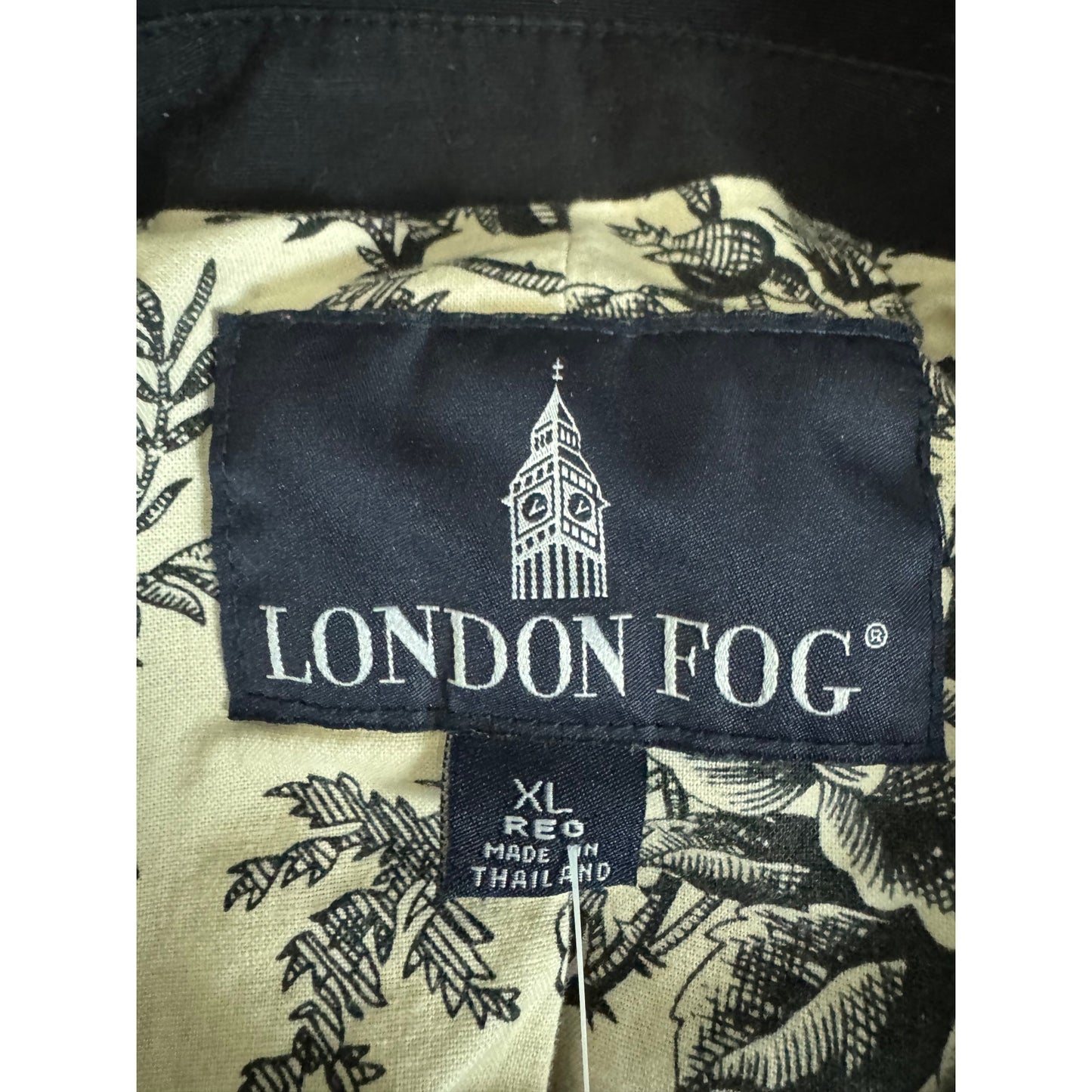 Vintage London Fog Ladies Black Button-Up Jacket with Toile Lining