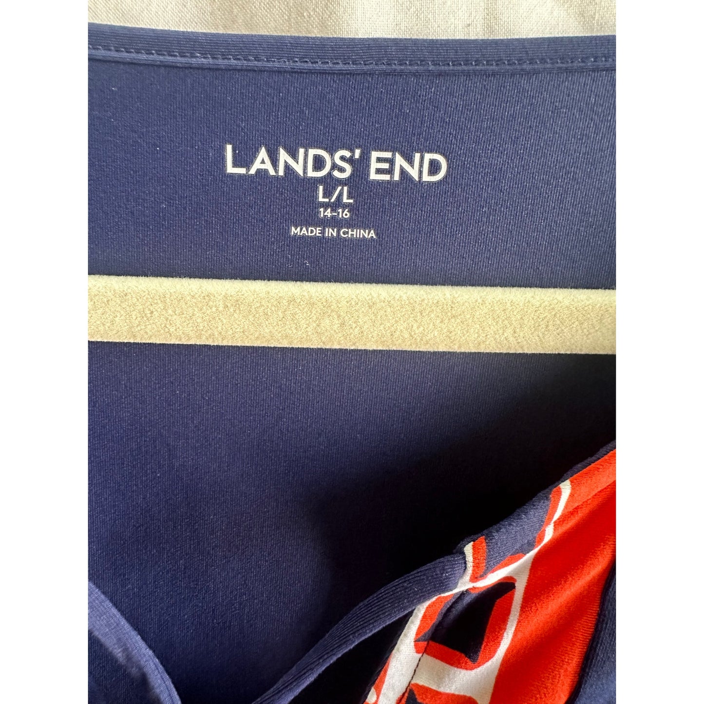 Lands' End Women's Blue Tunic Dress - Size Large