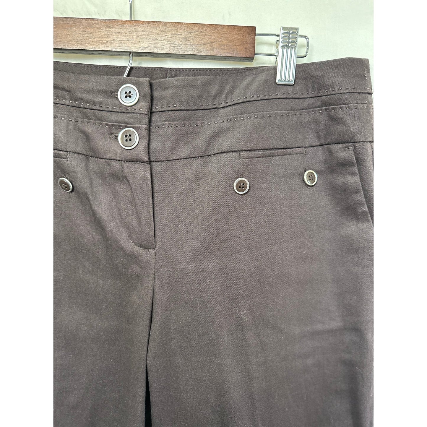 Larry Levine Stretch Brown Capri Pants - Size 8