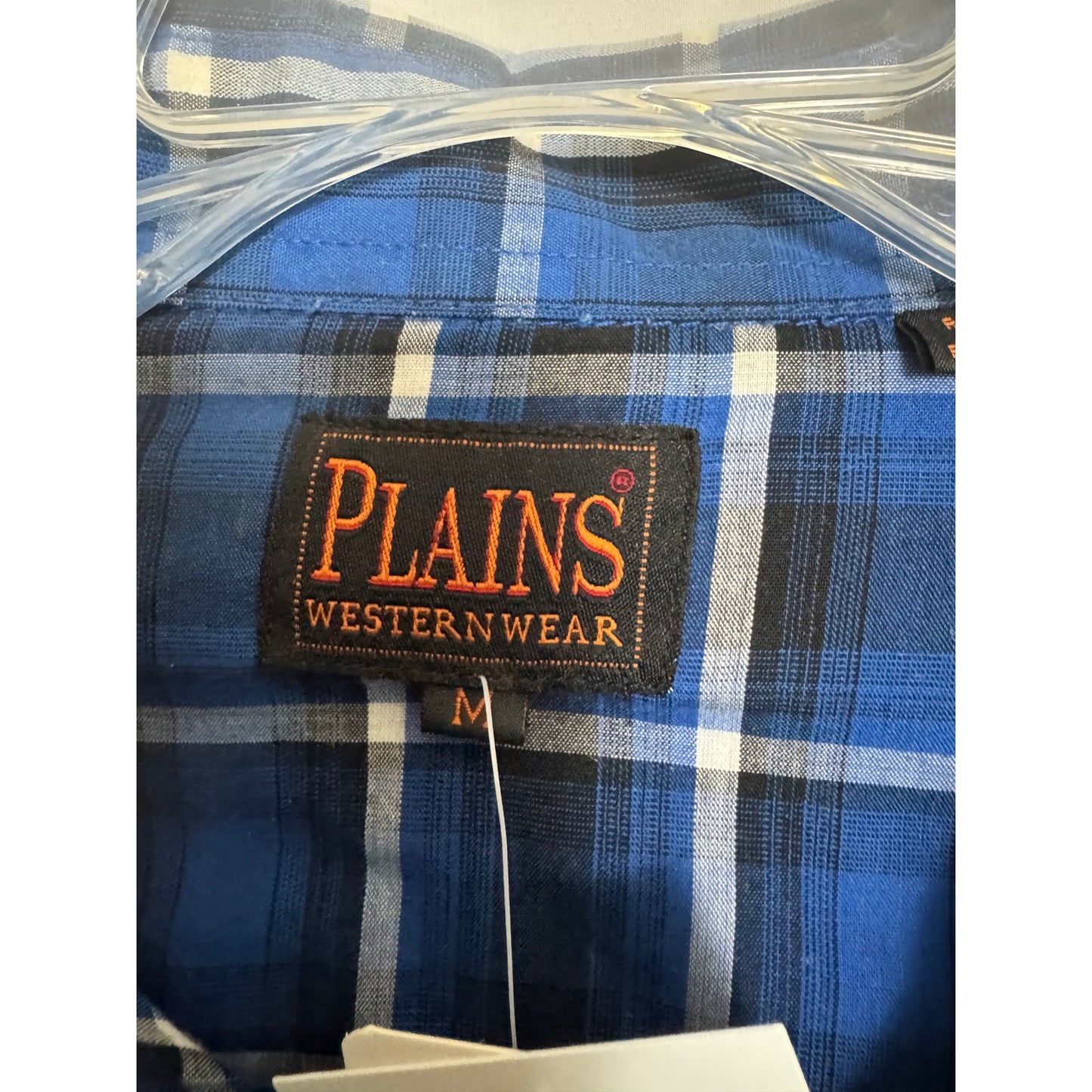 Vintage Plains Westernwear Men's Plaid Button-Down Shirt