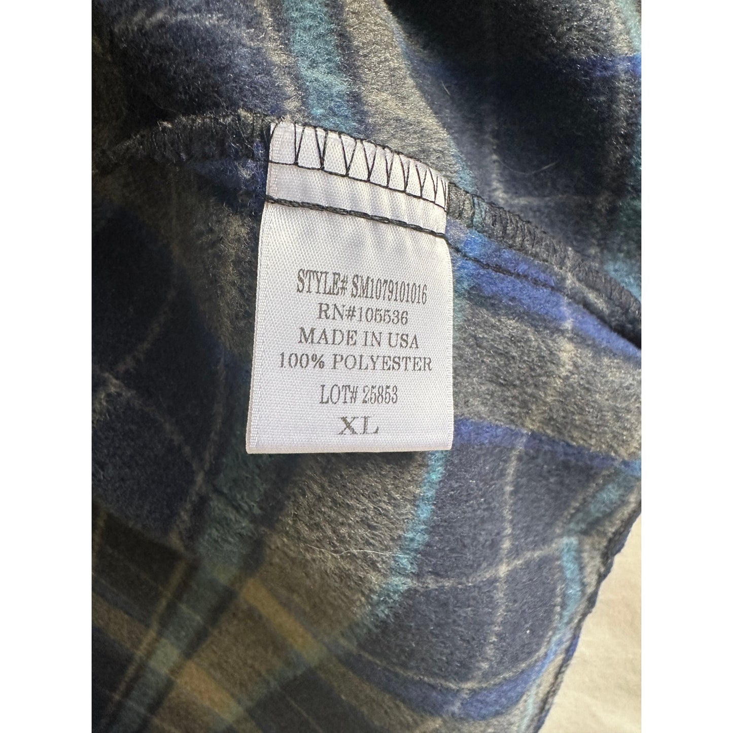 Travel Elements Blue Plaid Open-Front Blazer - Size XL