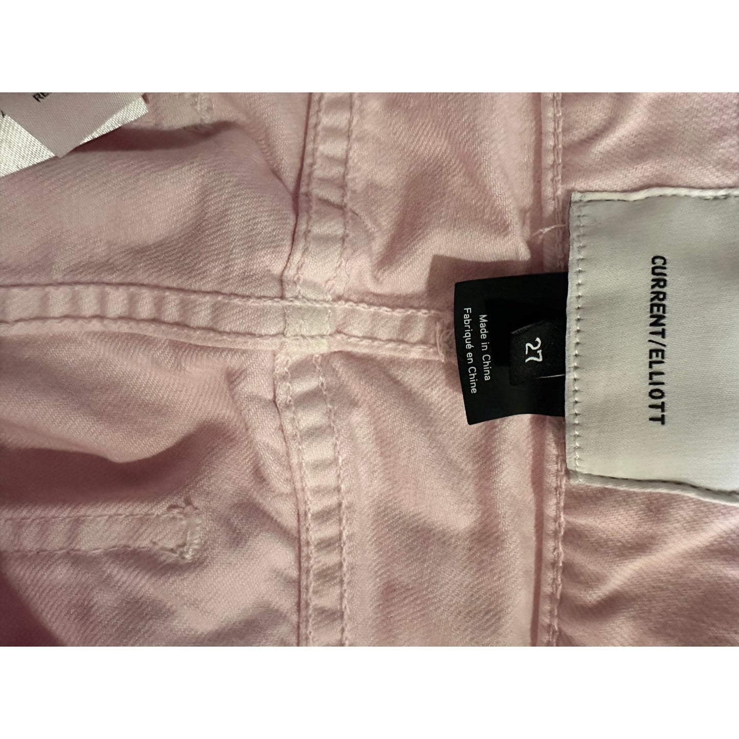 Current/Elliott Pink Wide-Leg Jeans - Size 27