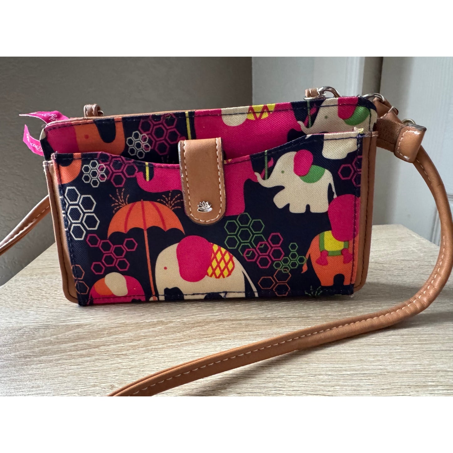 Lily Bloom Elephant Print Crossbody - Whimsical Charm