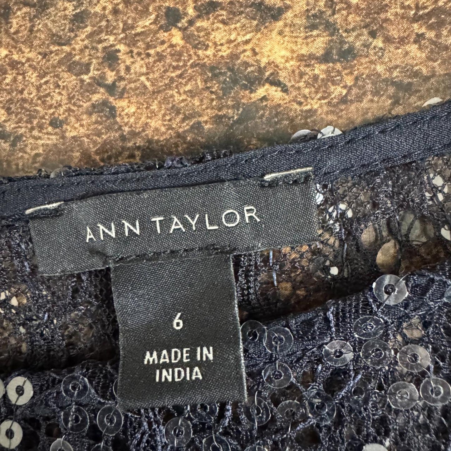 Stunning Ann Taylor Sequined Dark Blue Cocktail Dress