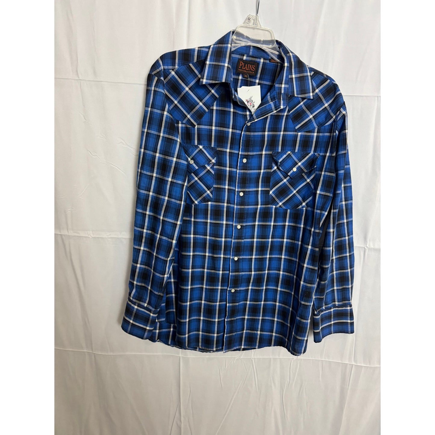 Vintage Plains Westernwear Men's Plaid Button-Down Shirt