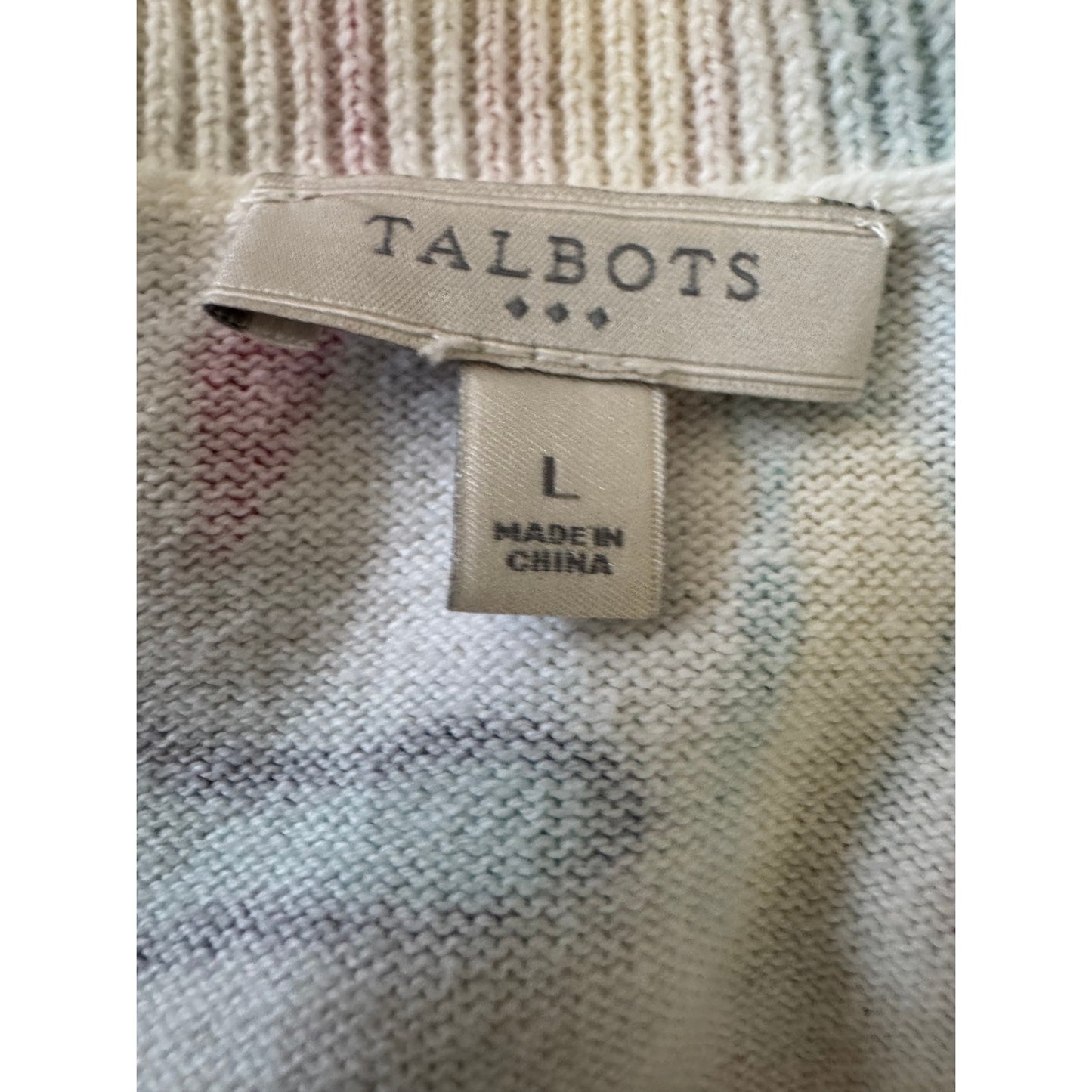 Talbots Women's Floral Button-Down Cardigan Sweater - Large