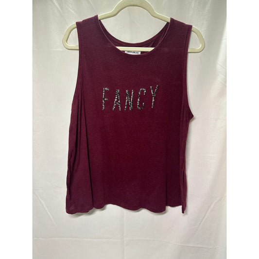 For The Republic "FANCY" Beaded Tank Top - Size Large