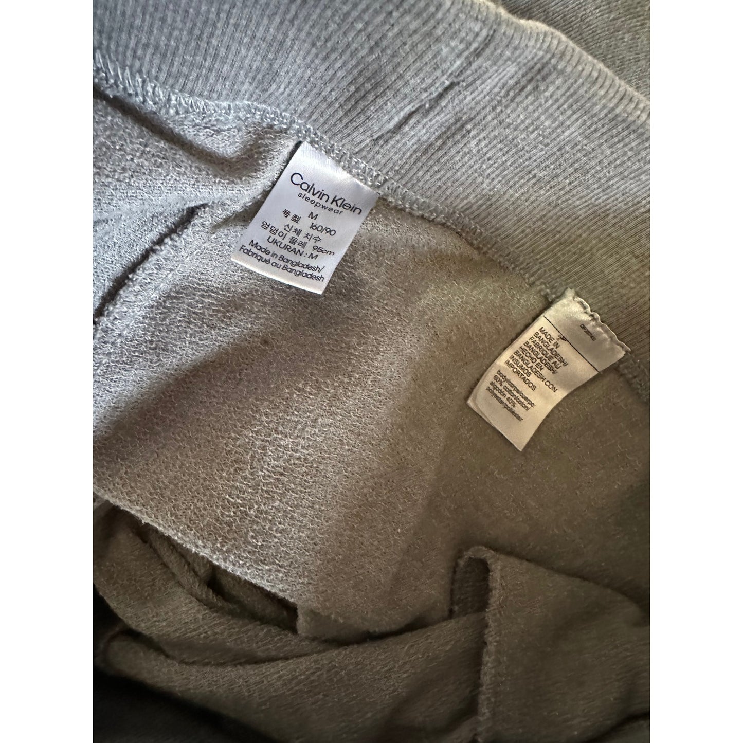 Calvin Klein Gray Logo Sweatpants - Size Medium