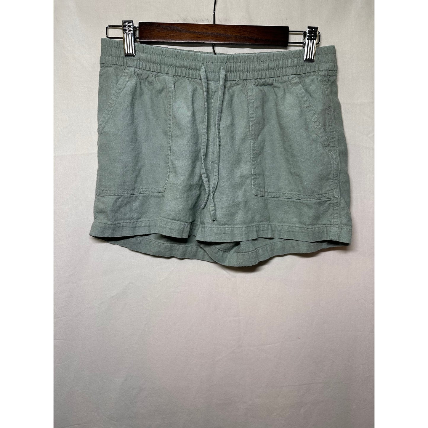 J.Crew Sage Green Linen-Blend Pull-On Shorts - Size XS