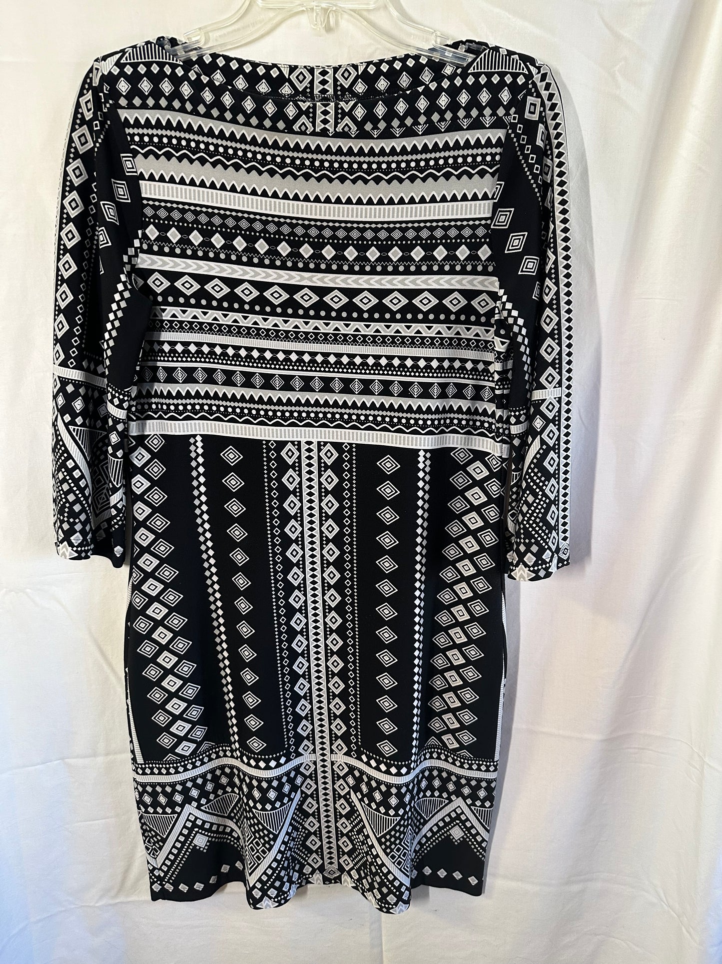 Beige by Eci - Chic Black and White Printed Dress - 6