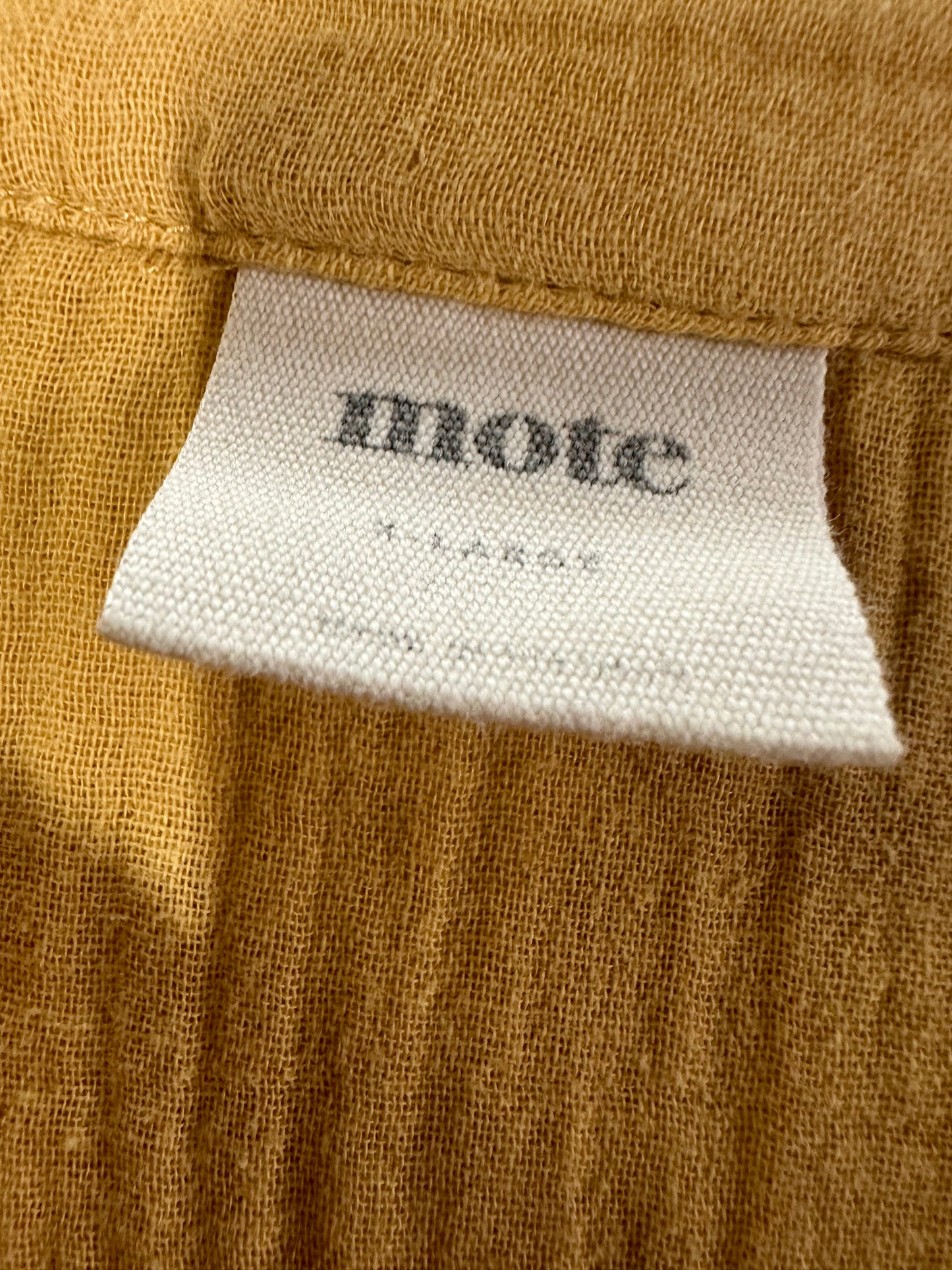 Mote Cotton Pullover Top - Mustard Yellow XL