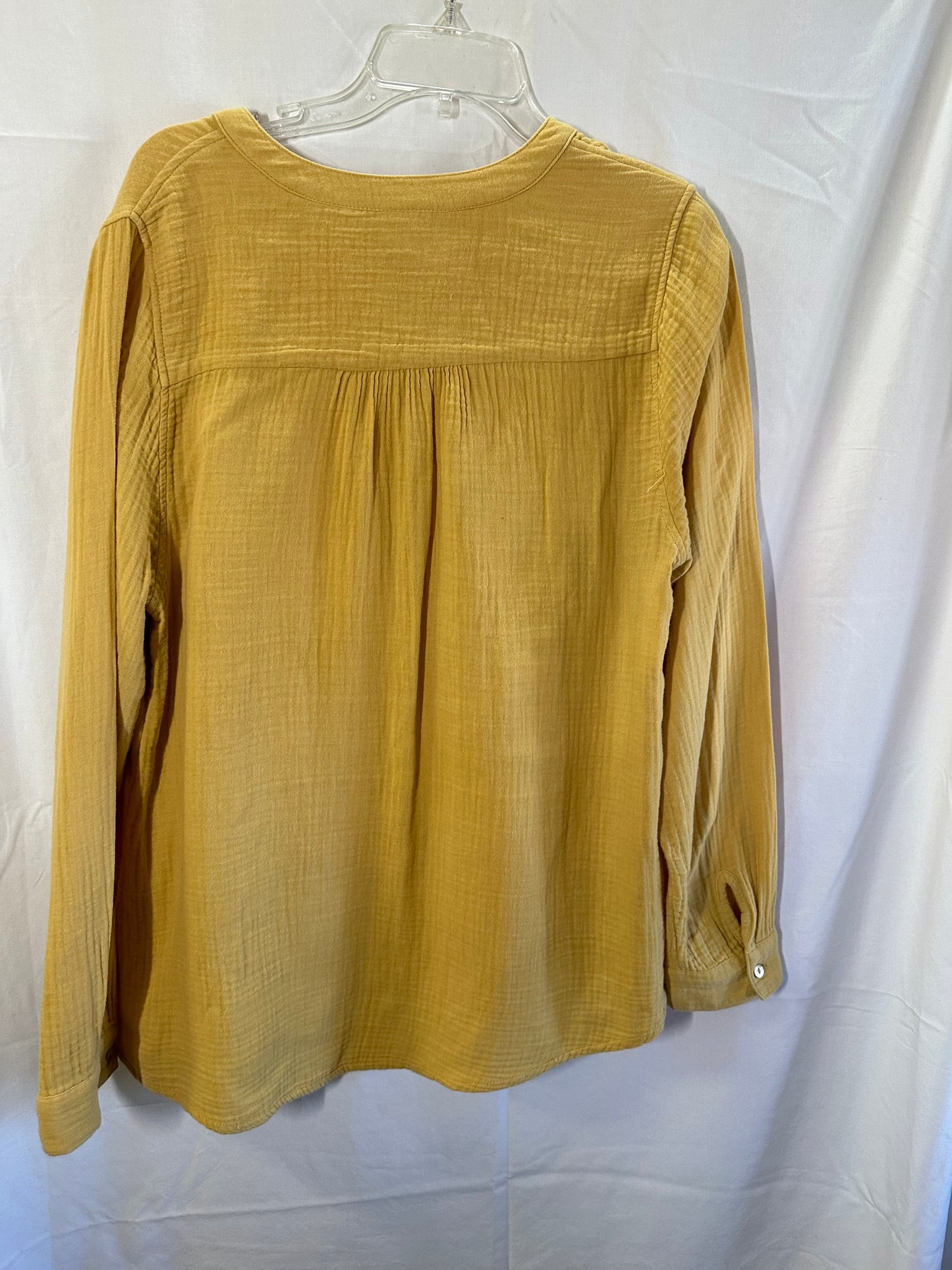 Mote Cotton Pullover Top - Mustard Yellow XL