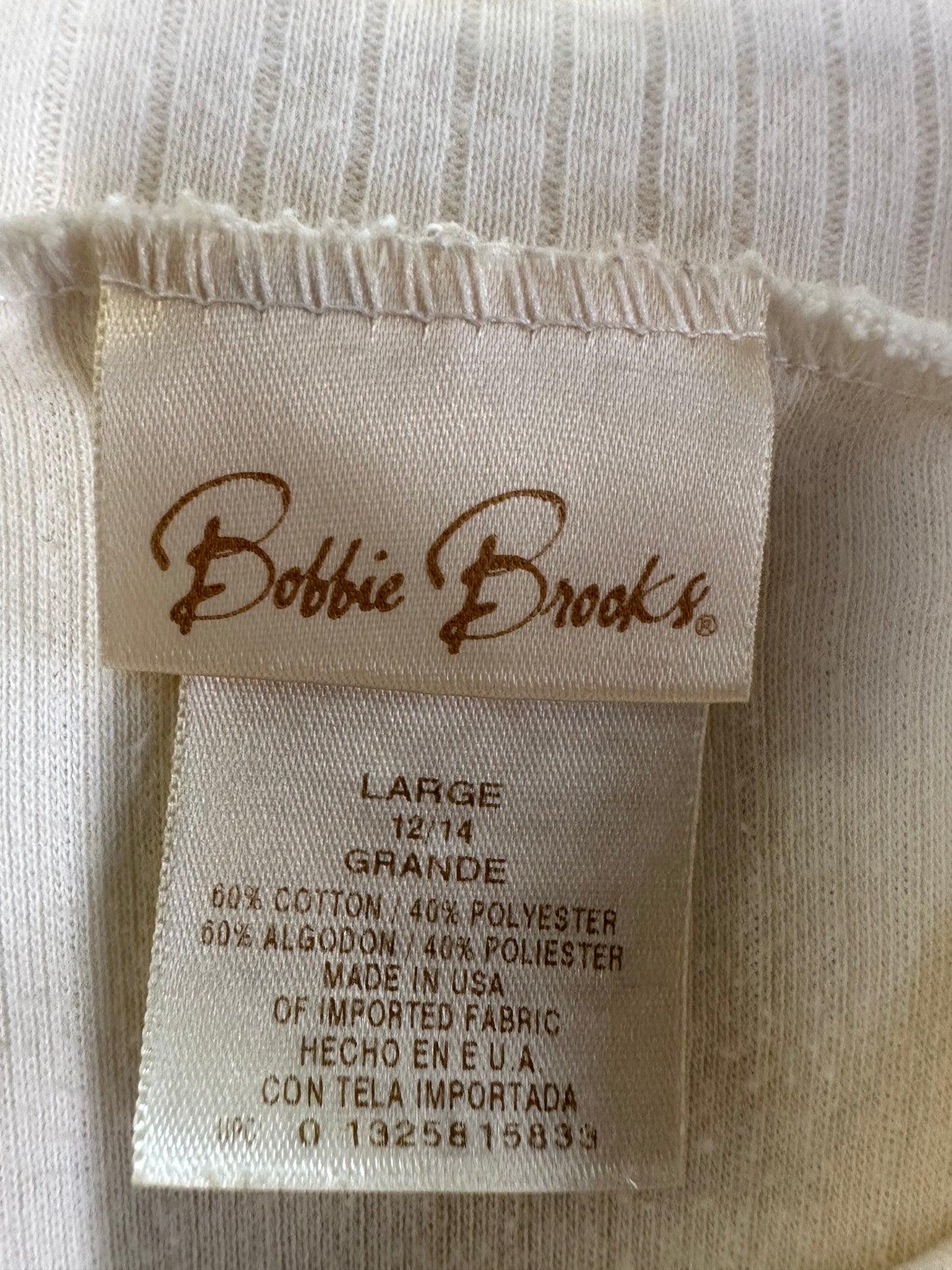 Bobbie Brooks Women's Ribbed Mock Neck Top - Size Large