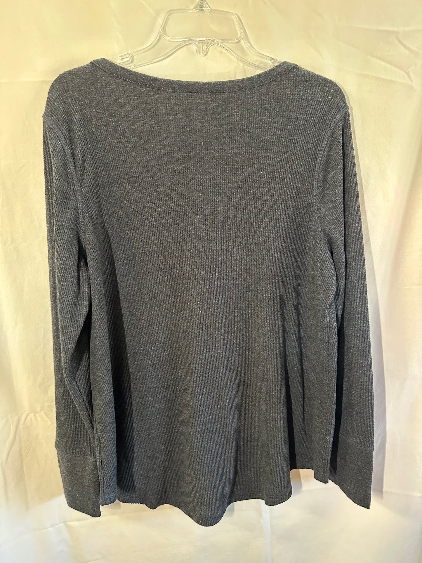 Terra & Sky Cozy Ribbed Long Sleeve Top - Size 1X