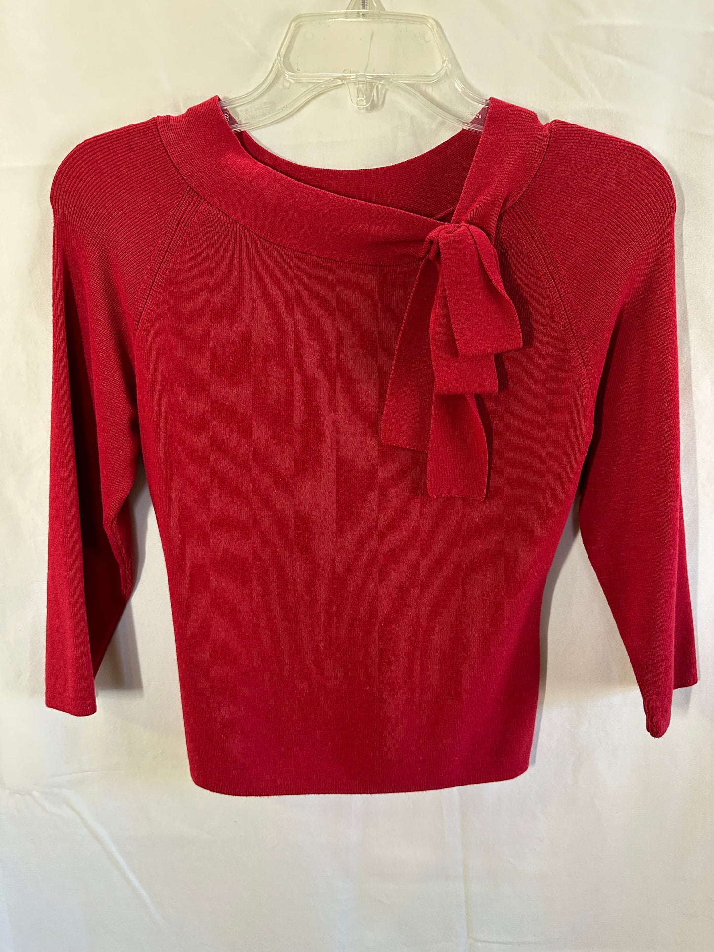 Harold's Women's Red Sweater with Bow Detail - Size XS