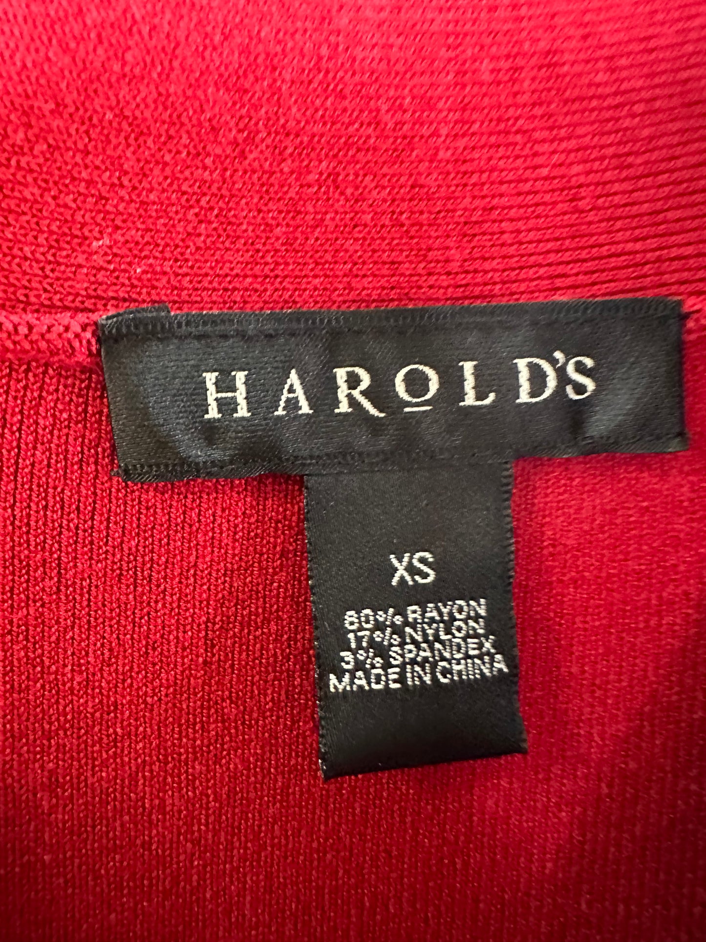 Harold's Women's Red Sweater with Bow Detail - Size XS