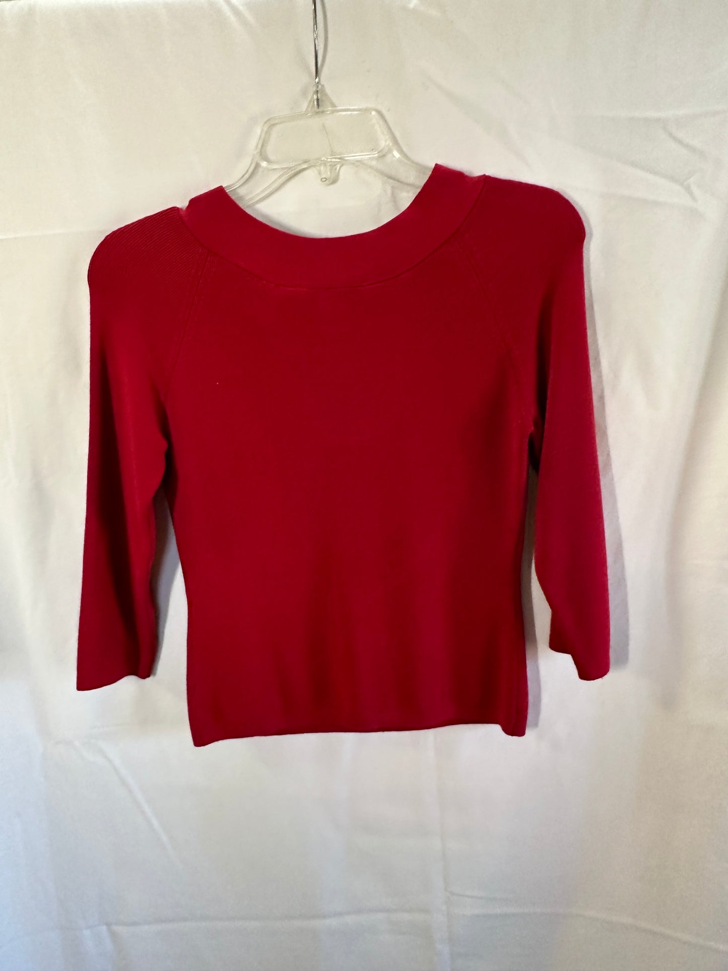 Harold's Women's Red Sweater with Bow Detail - Size XS