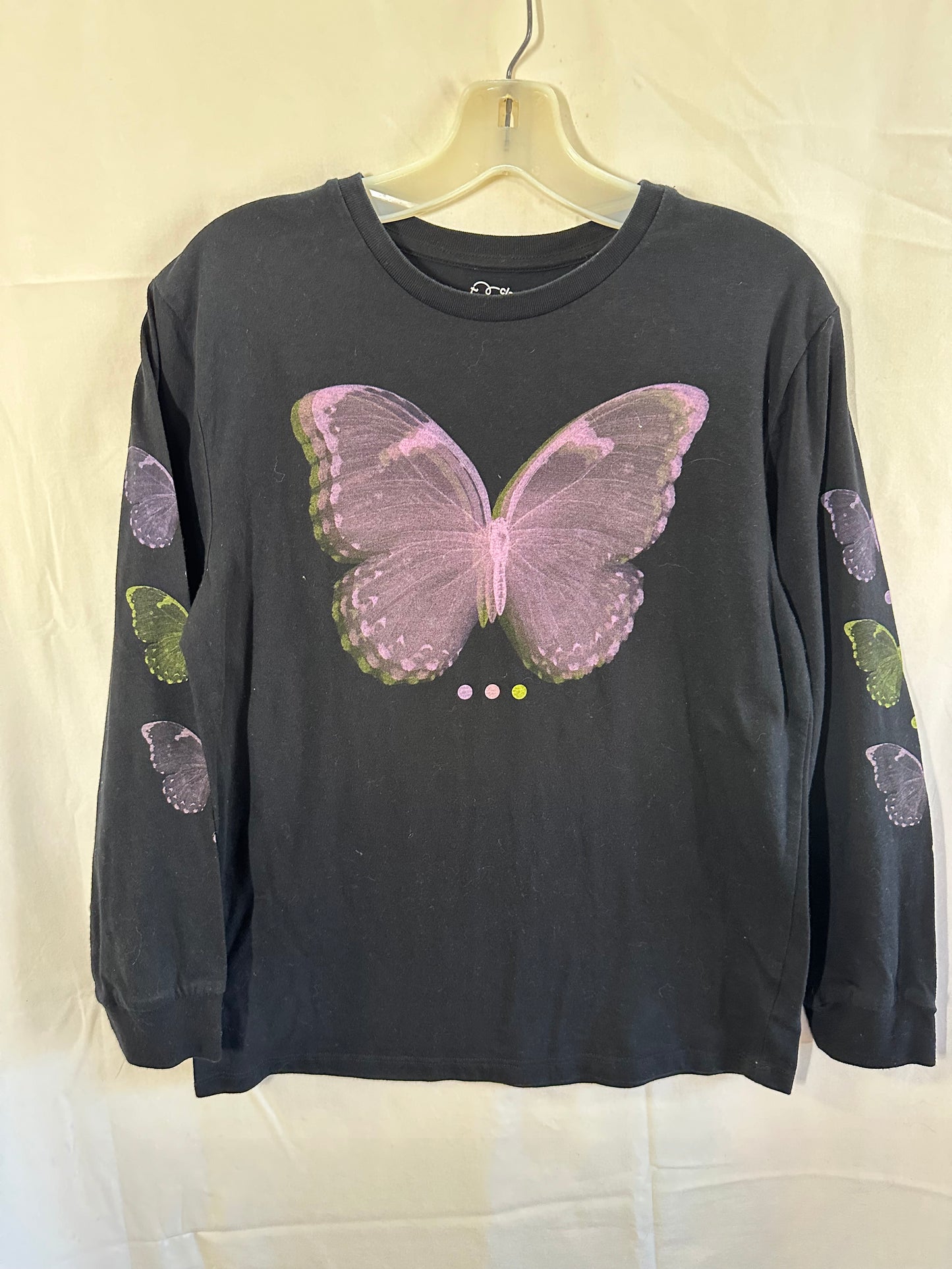 Art Class Long Sleeve Butterfly Tee - Size L (10/12)