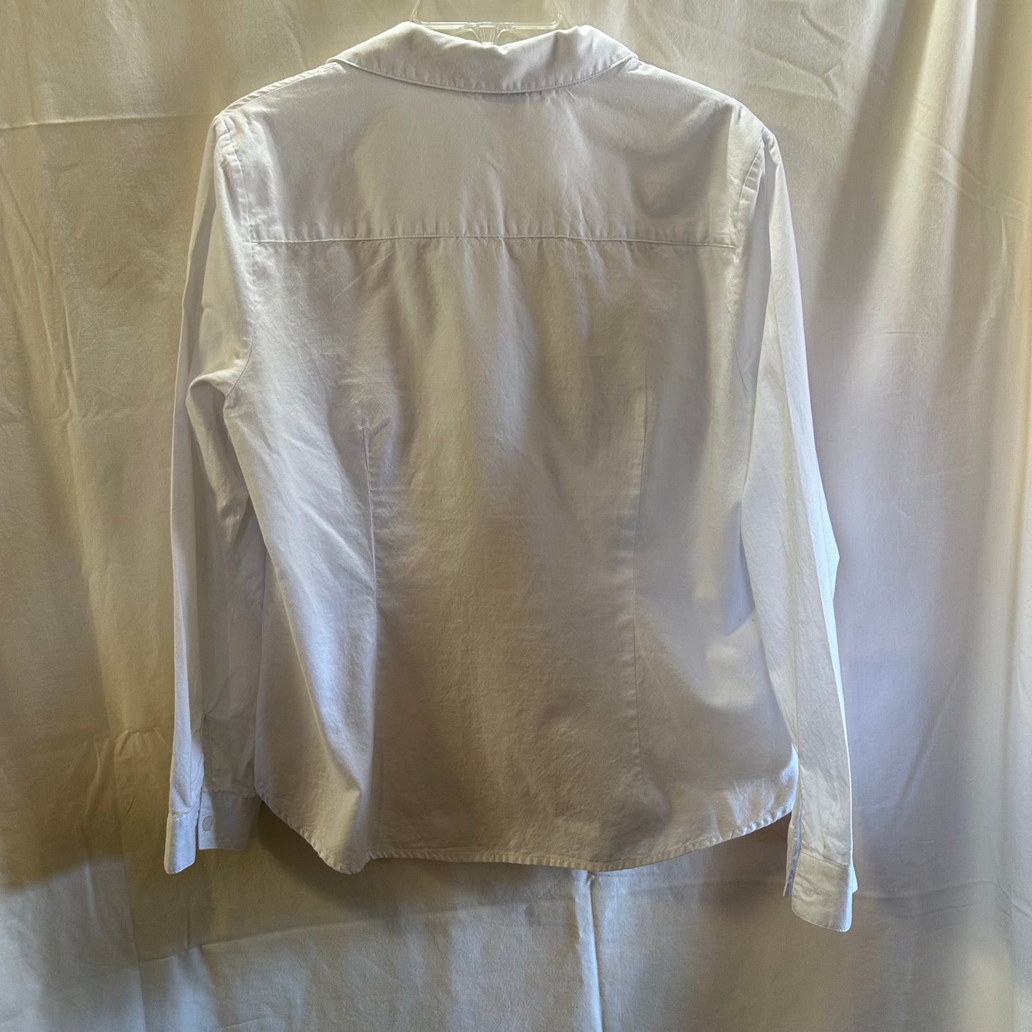 Essential Anne Klein Women's White Long Sleeve Blouse - Size L