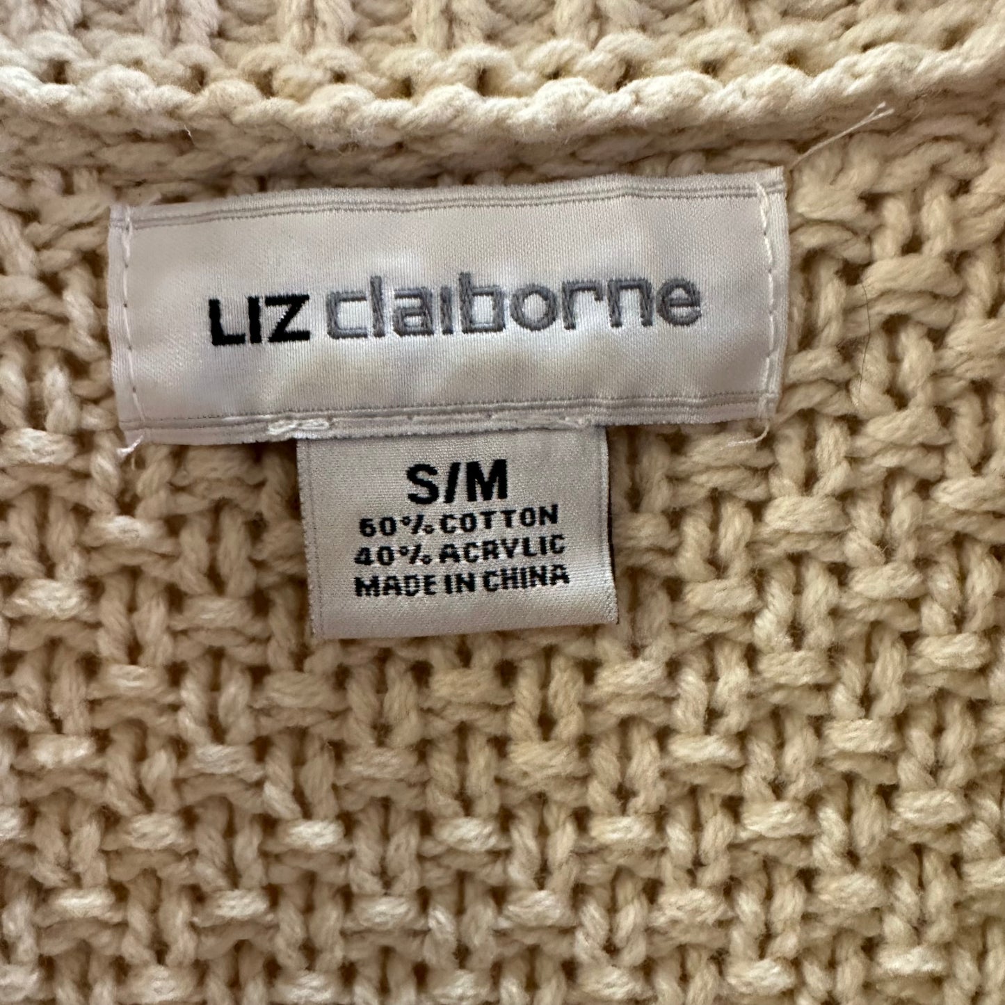 Liz Claiborne Fisherman Aesthetic Sweater Vest - Size S/M