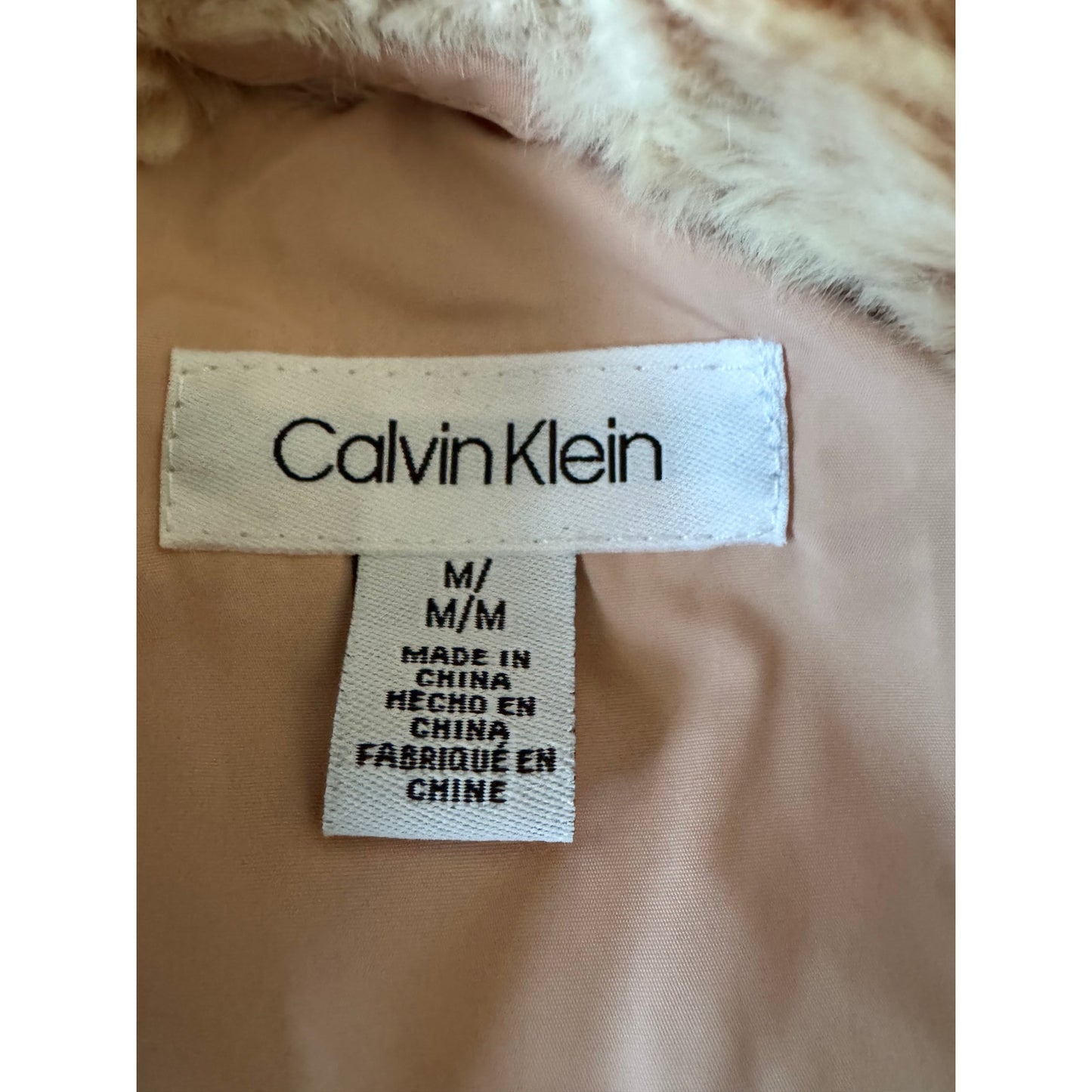 Calvin Klein Soft Pink Quilted Vest - Cozy Chic Elegance - M