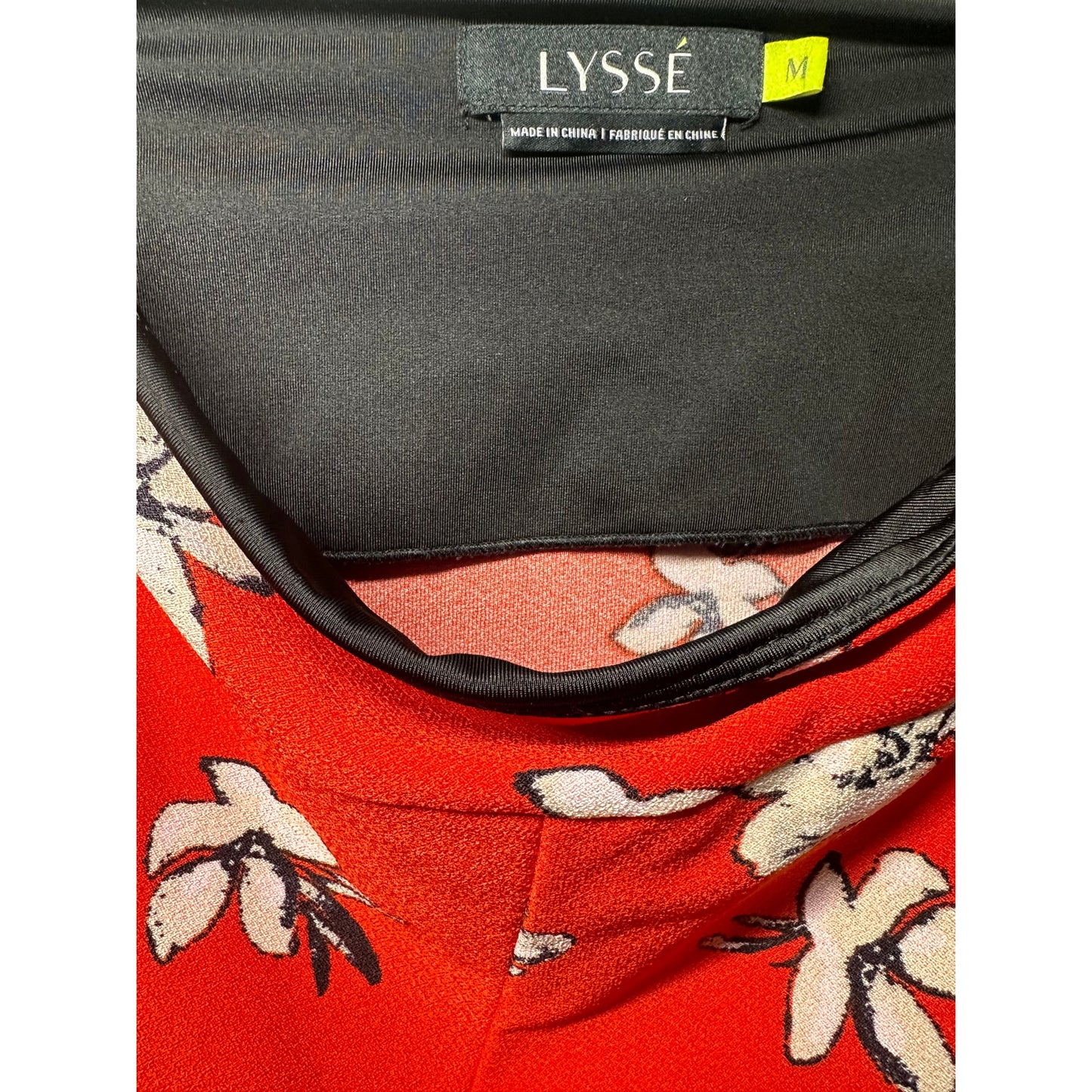 Lysse Red Floral Wrap-Style Midi Skirt - Size Medium