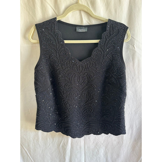 Dressbarn Collection Black Sparkly Tank Top