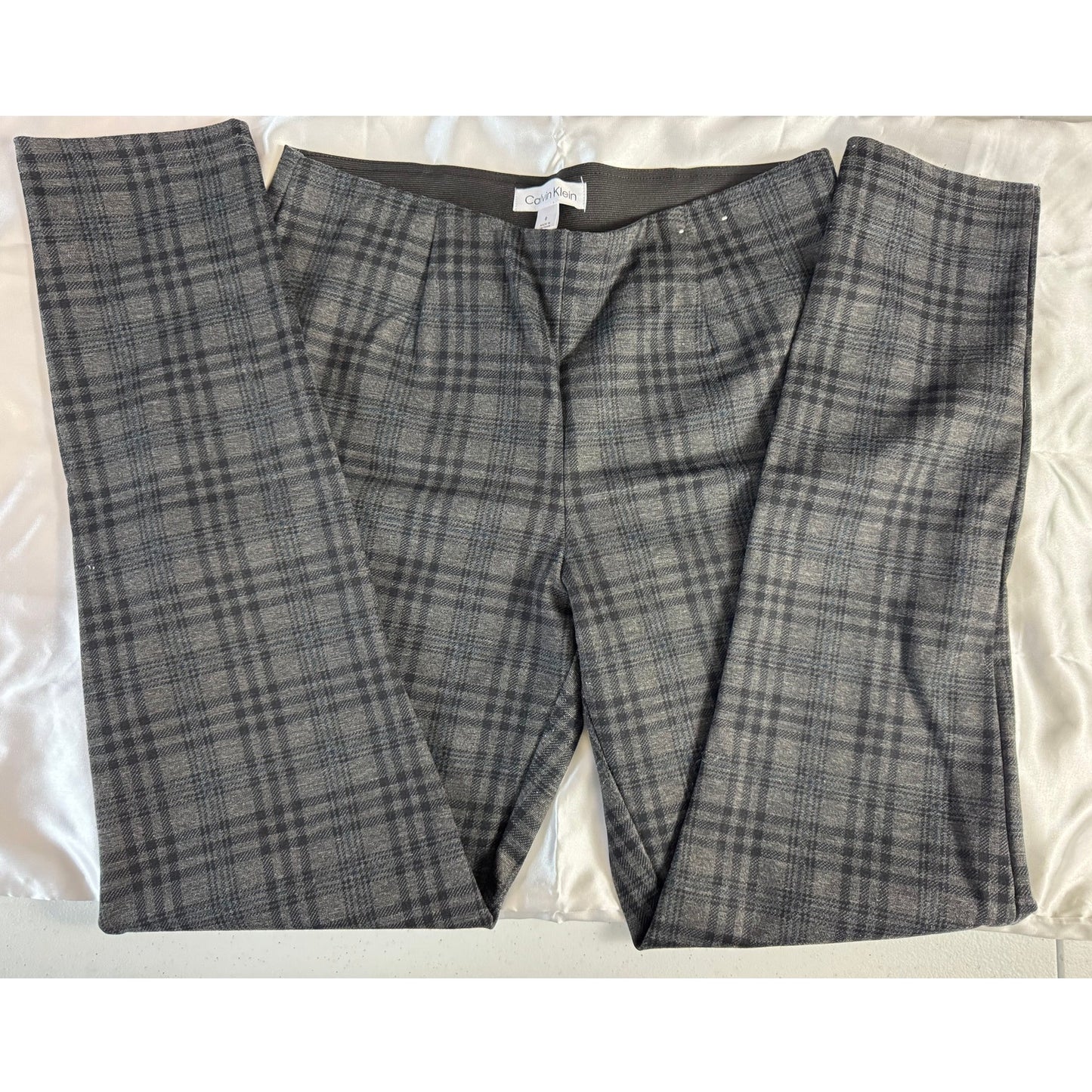 Calvin Klein Plaid Riding-Style Pants - Edgy Preppy Chic