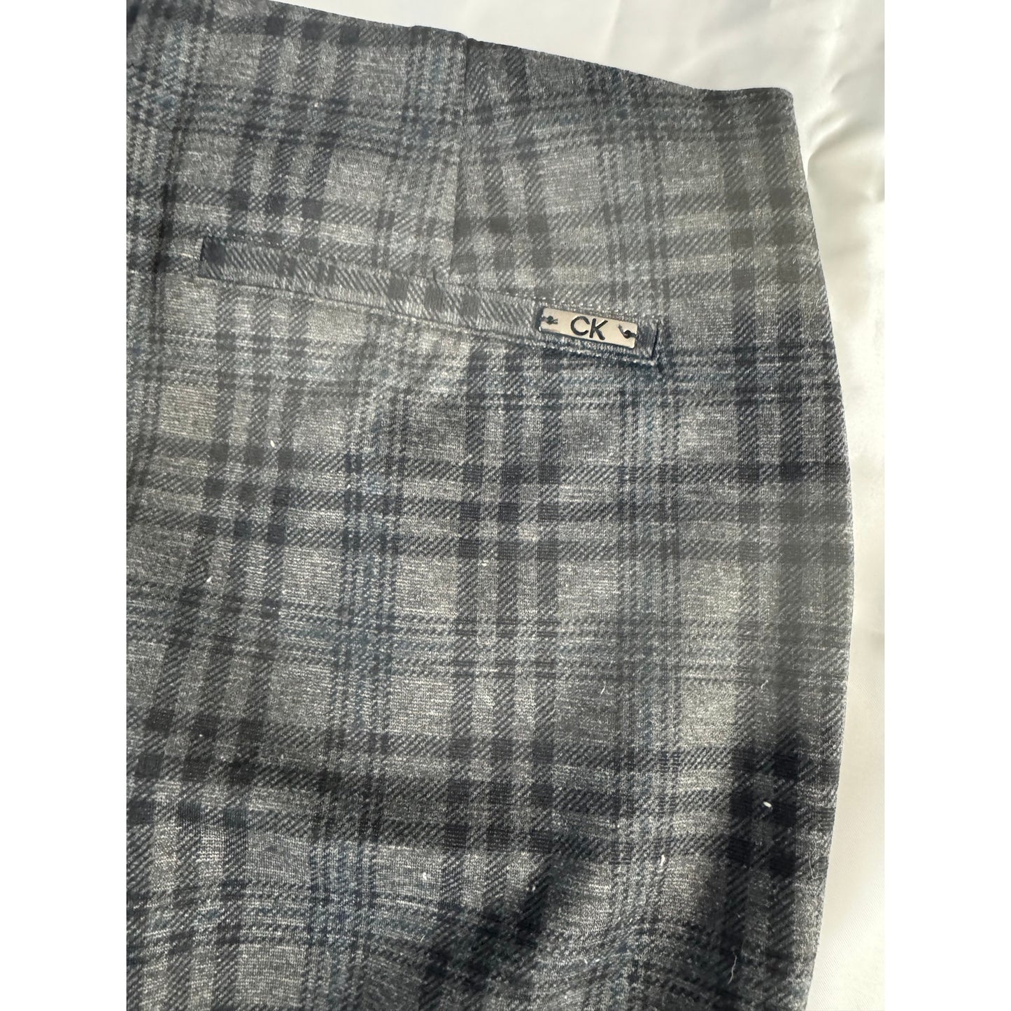 Calvin Klein Plaid Riding-Style Pants - Edgy Preppy Chic