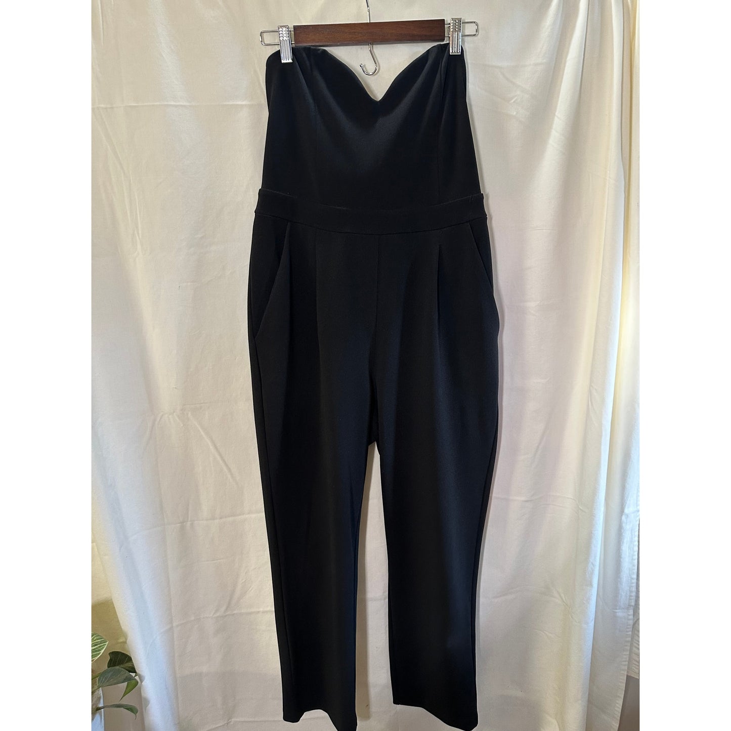 Express Black Strapless Jumpsuit Bodysuit - Size 12