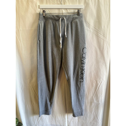 Calvin Klein Gray Logo Sweatpants - Size Medium