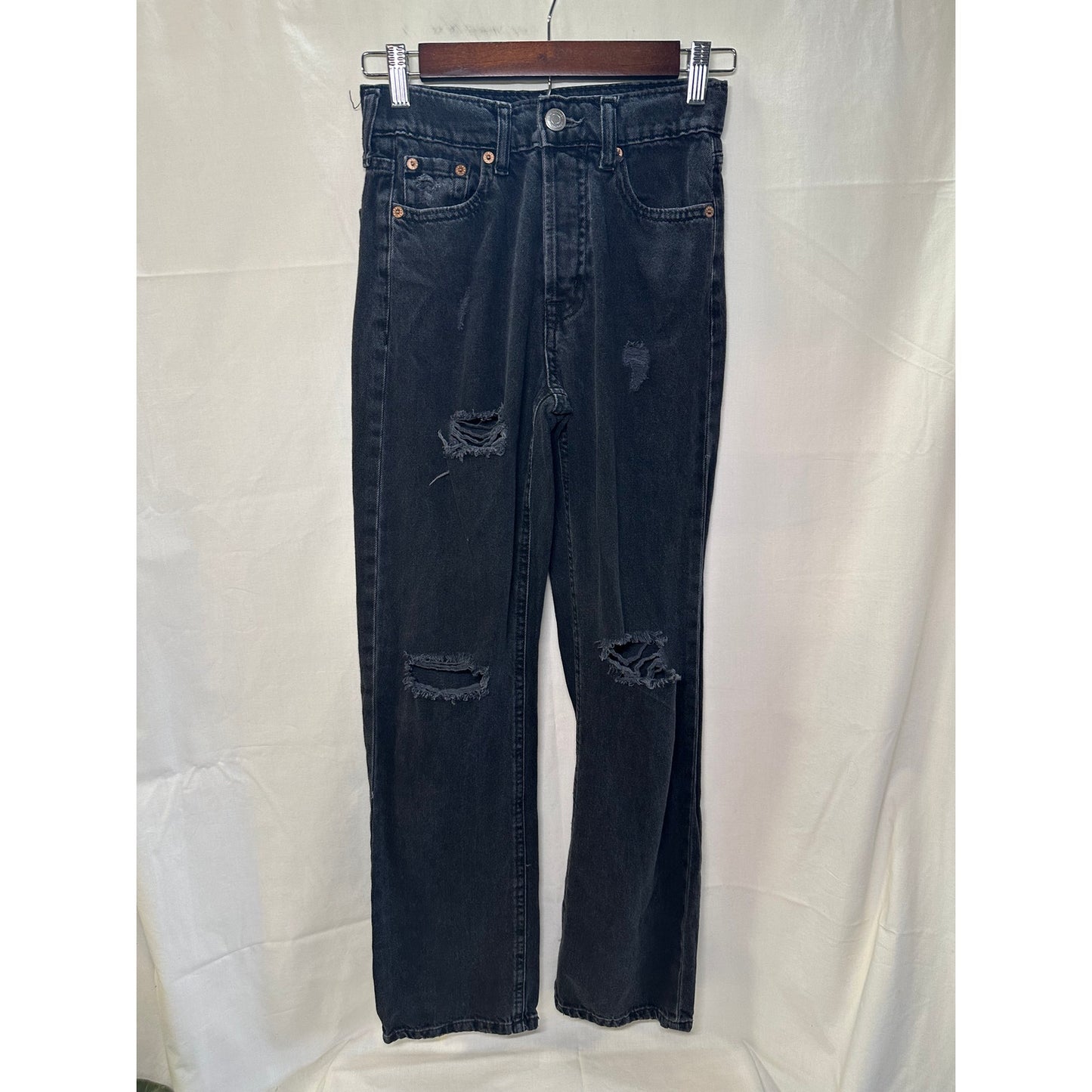 Aeropostale 90’s Baggy Black Distressed Jeans - Size 00