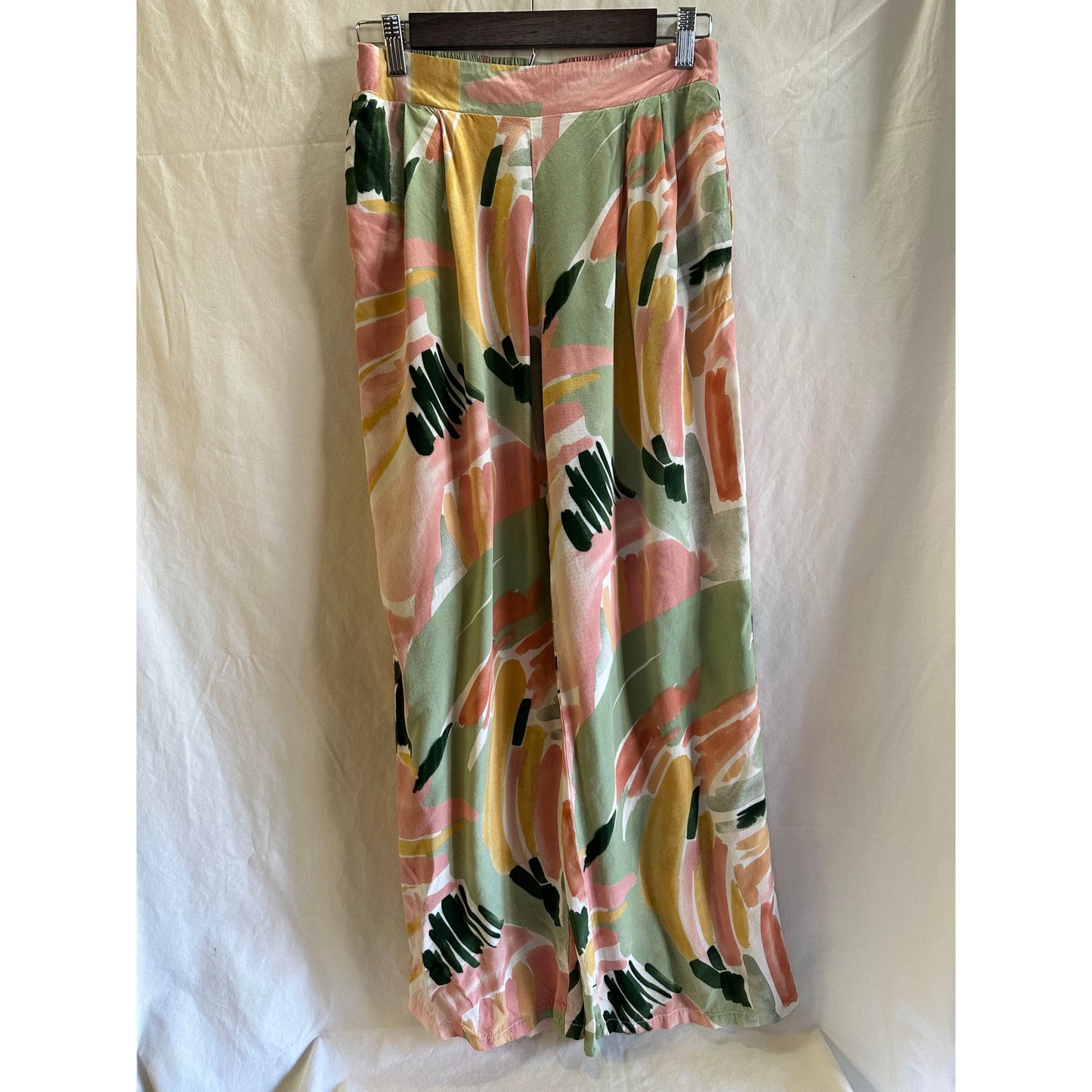 Milk & Honey Watercolor Wide-Leg Pants - Size 3