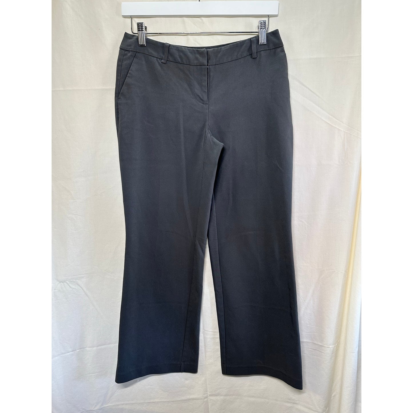 Women’s Gray Dress Pants - Size 12 - Classic Straight-Leg