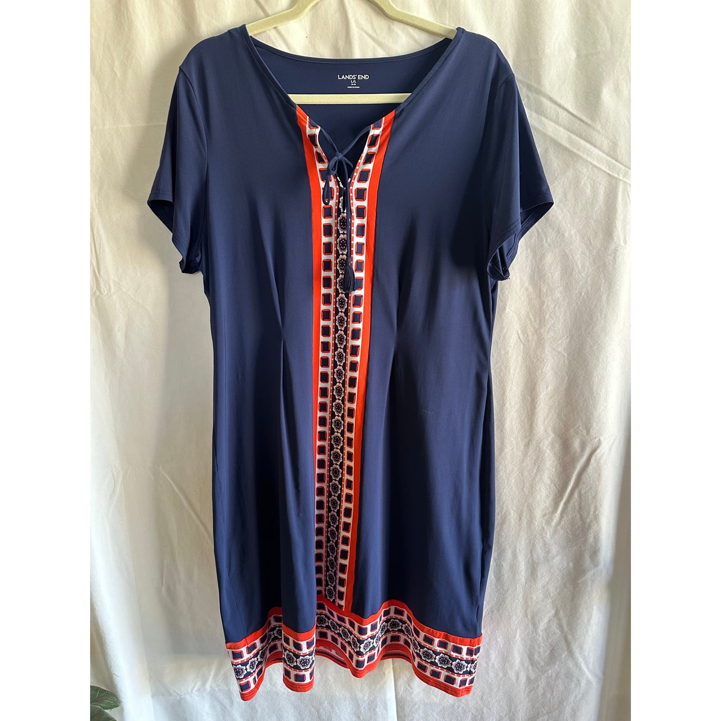 Lands' End Women's Blue Tunic Dress - Size Large